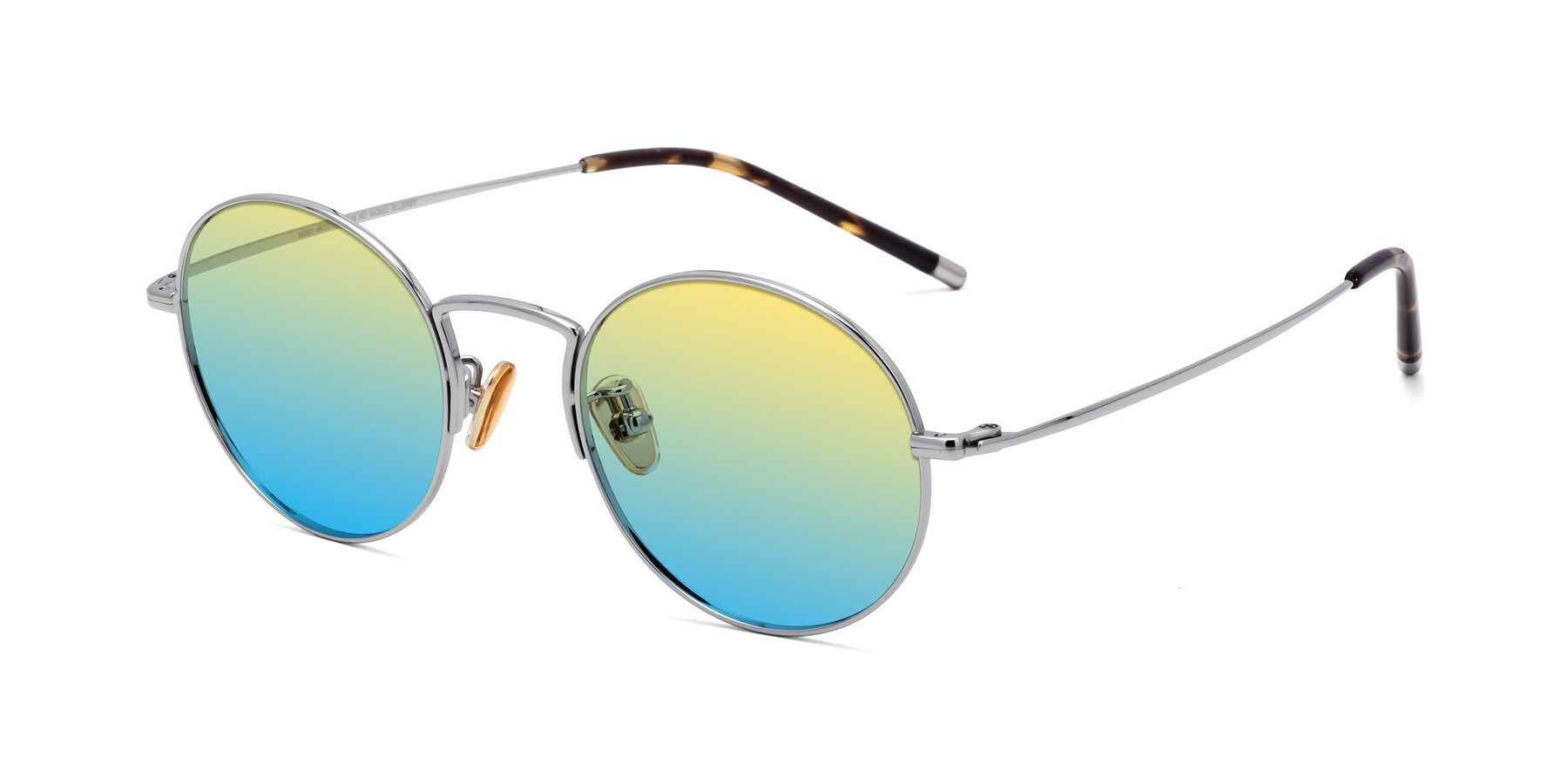 Angle of 80033 in Silver with Yellow / Blue Gradient Lenses