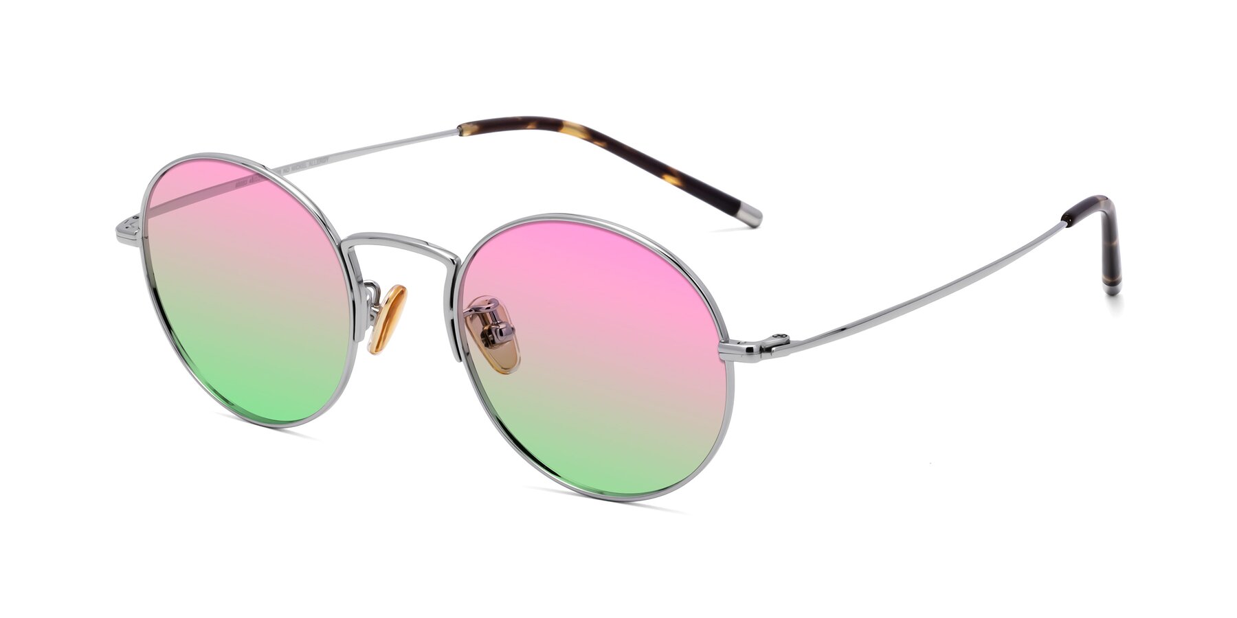 Angle of 80033 in Silver with Pink / Green Gradient Lenses