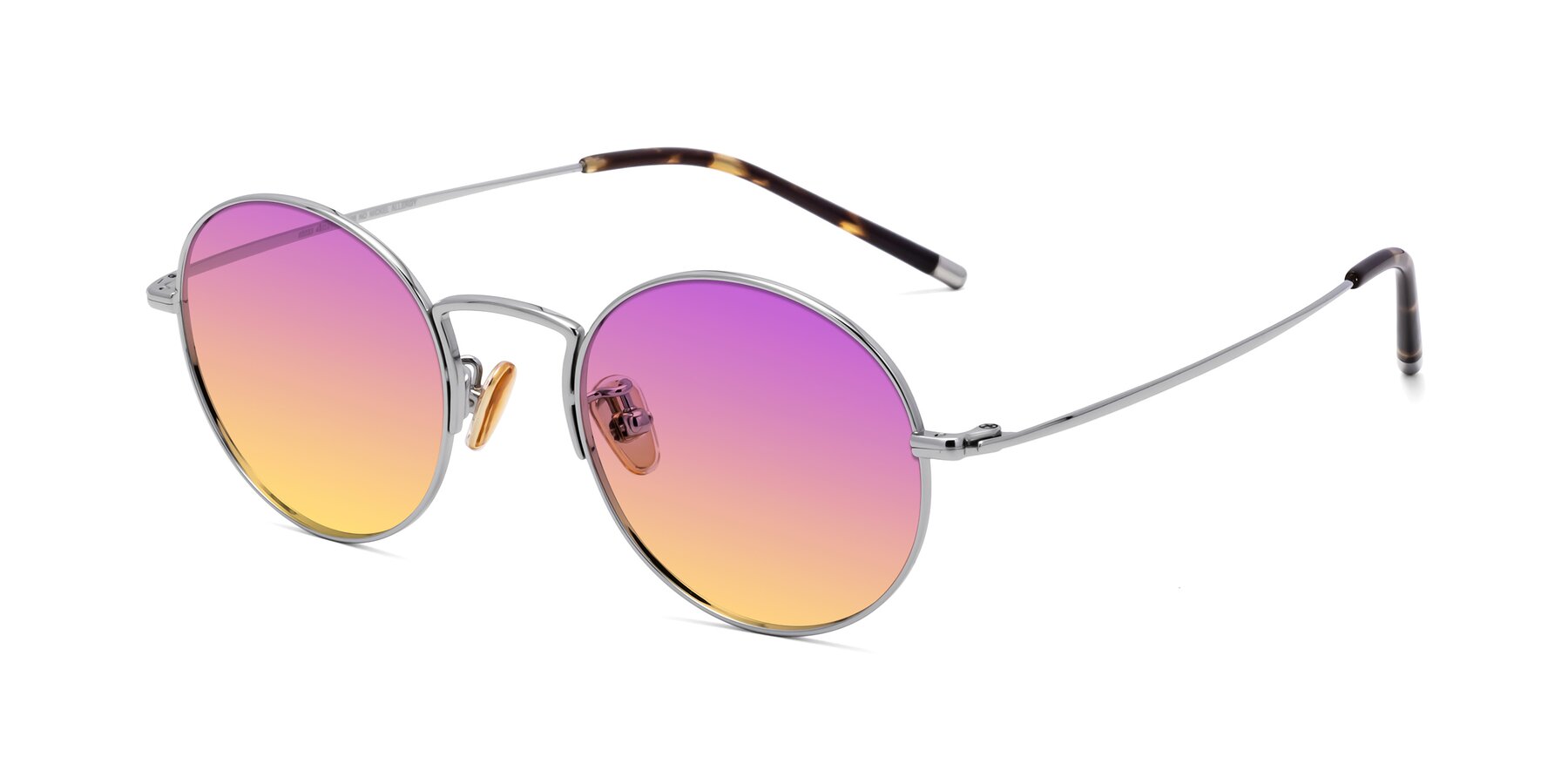 Angle of 80033 in Silver with Purple / Yellow Gradient Lenses