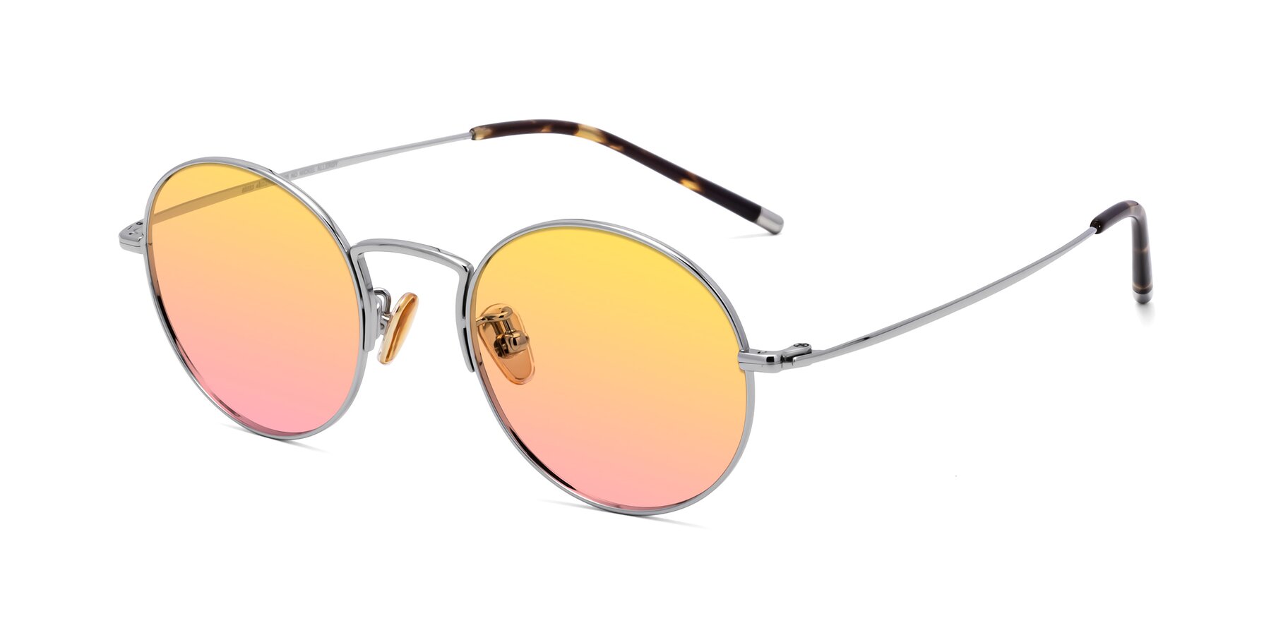 Angle of 80033 in Silver with Yellow / Pink Gradient Lenses