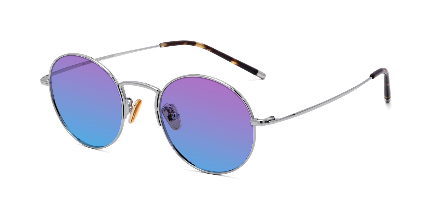 Angle of 80033 in Silver with Purple / Blue Gradient Lenses