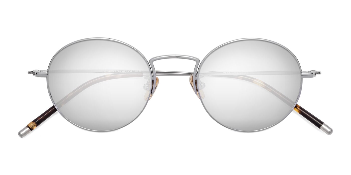80033 - Silver Flash Mirrored Sunglasses