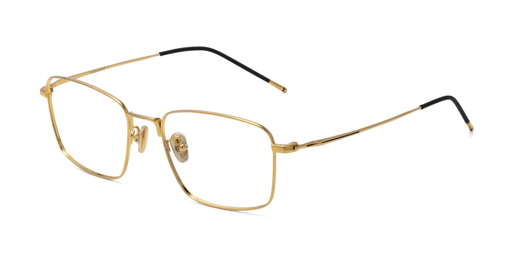 Angle of 80052 in Gold with Clear Reading Eyeglass Lenses