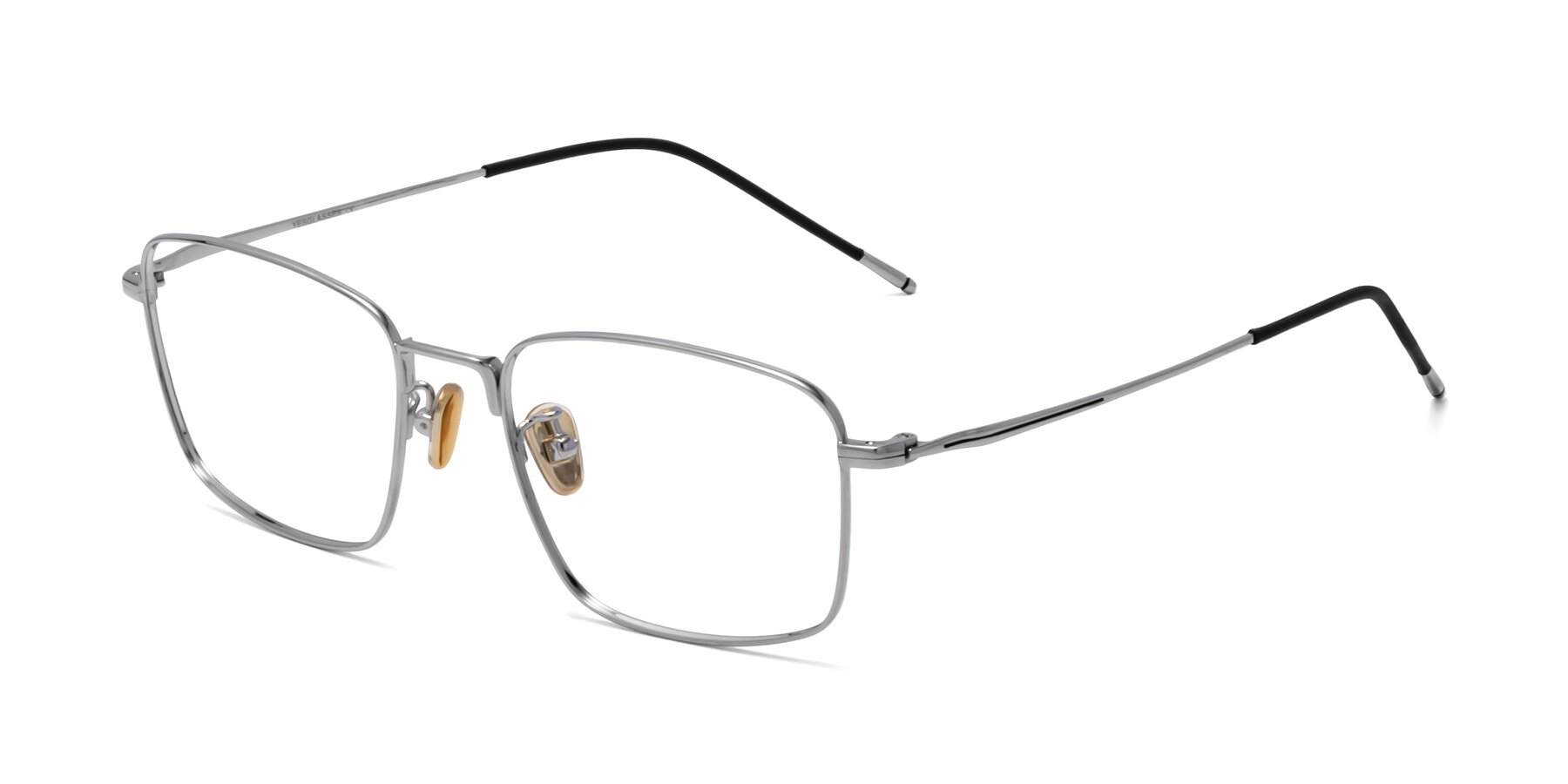 Angle of 80052 in Silver with Clear Reading Eyeglass Lenses
