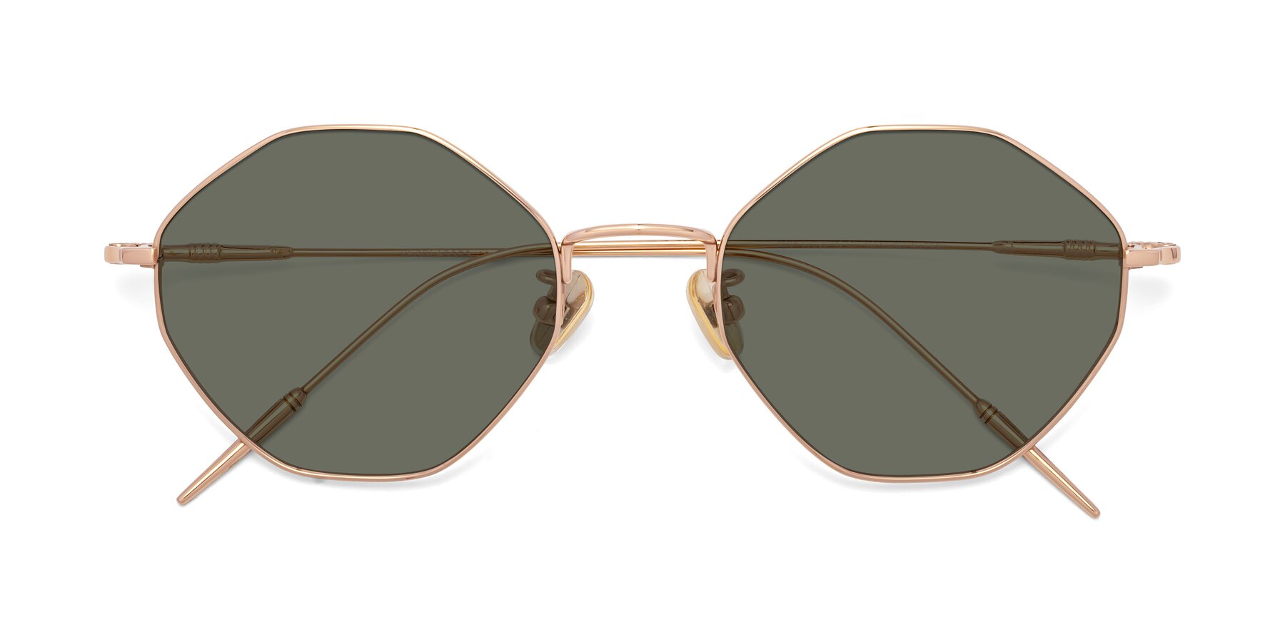 Folded Front of 90001 in Rose Gold with Gray Polarized Lenses
