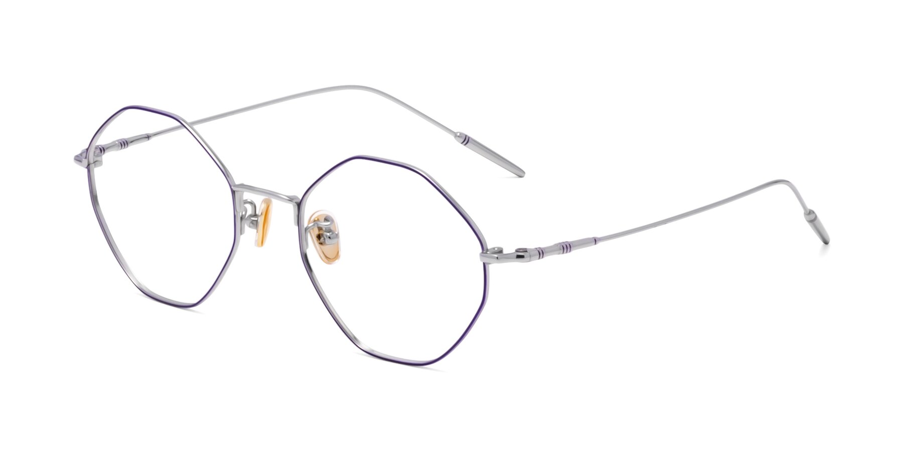 Angle of 90001 in Voilet-Silver with Clear Blue Light Blocking Lenses