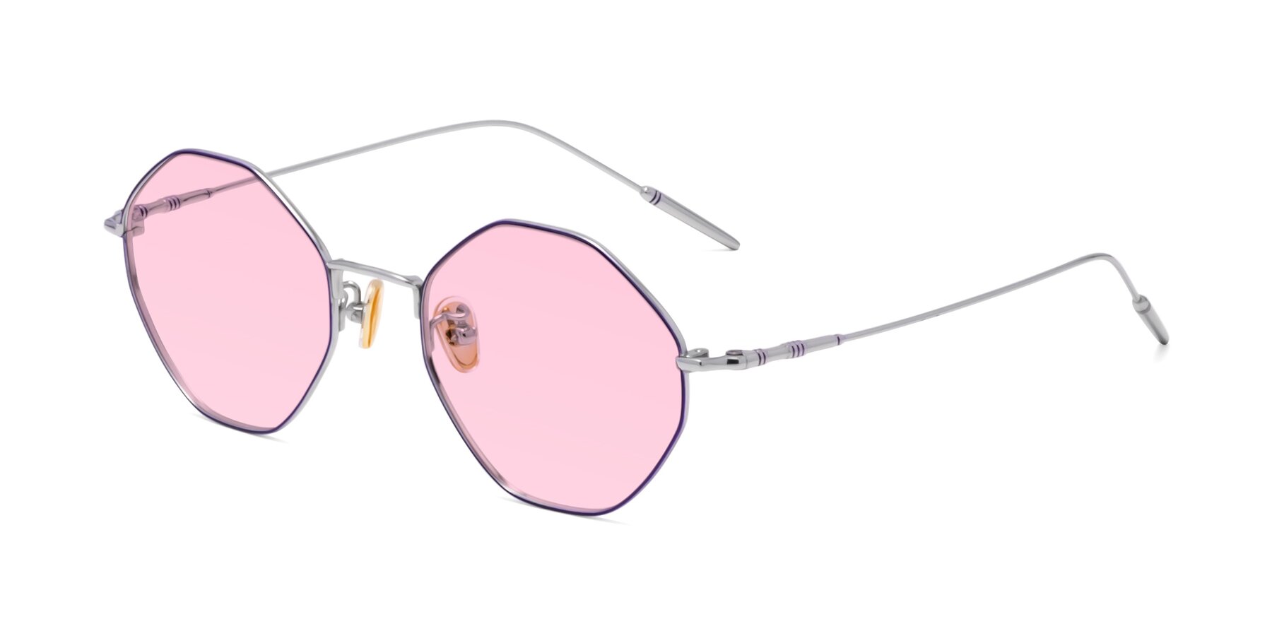 Angle of 90001 in Voilet-Silver with Light Pink Tinted Lenses