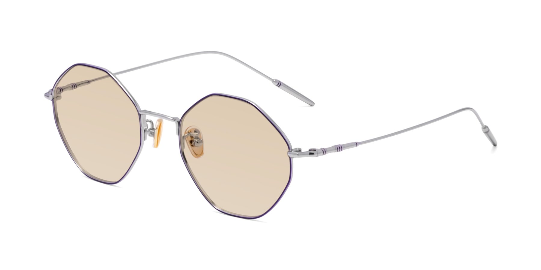 Angle of 90001 in Voilet-Silver with Light Brown Tinted Lenses