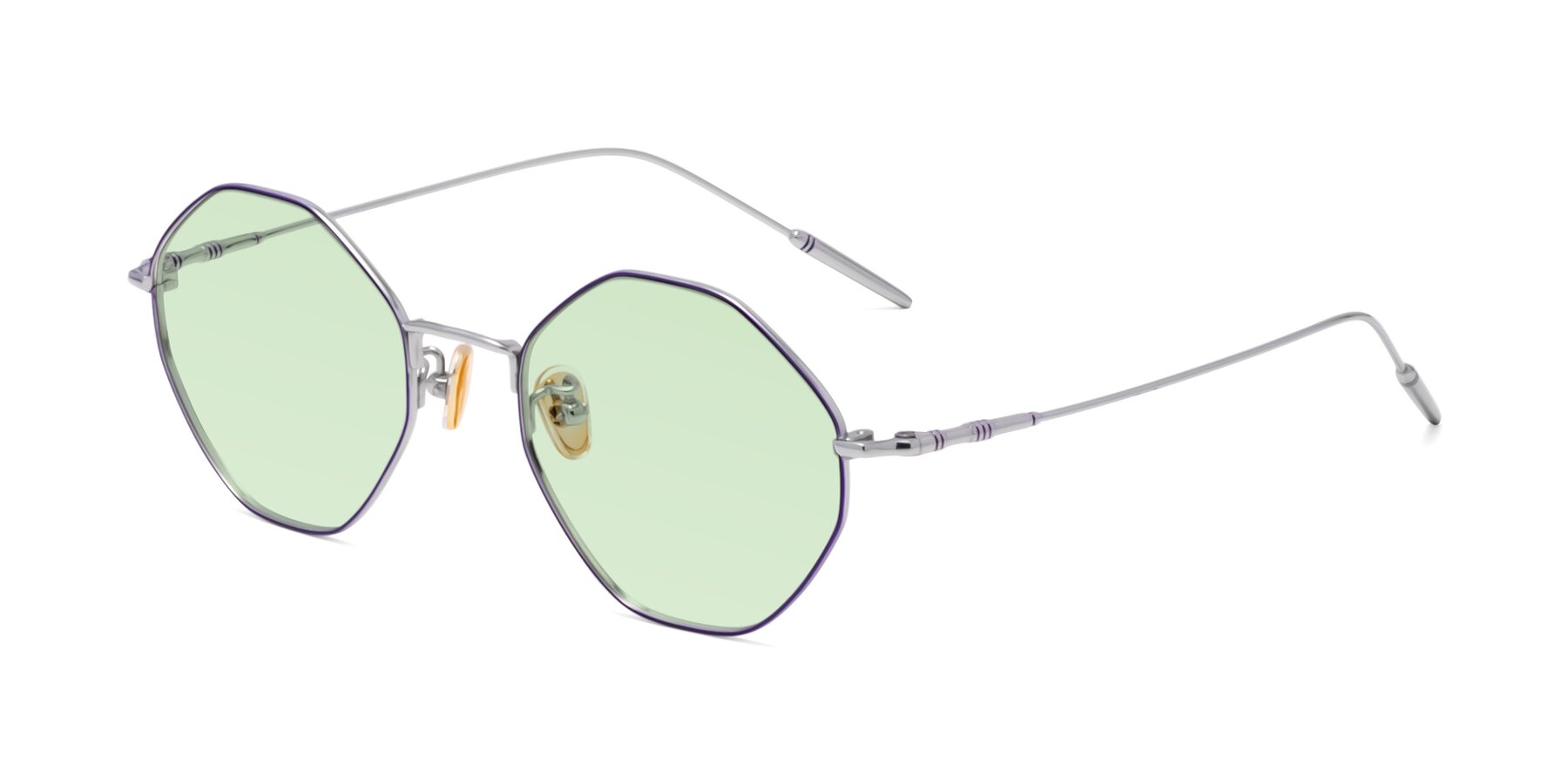 Angle of 90001 in Voilet-Silver with Light Green Tinted Lenses