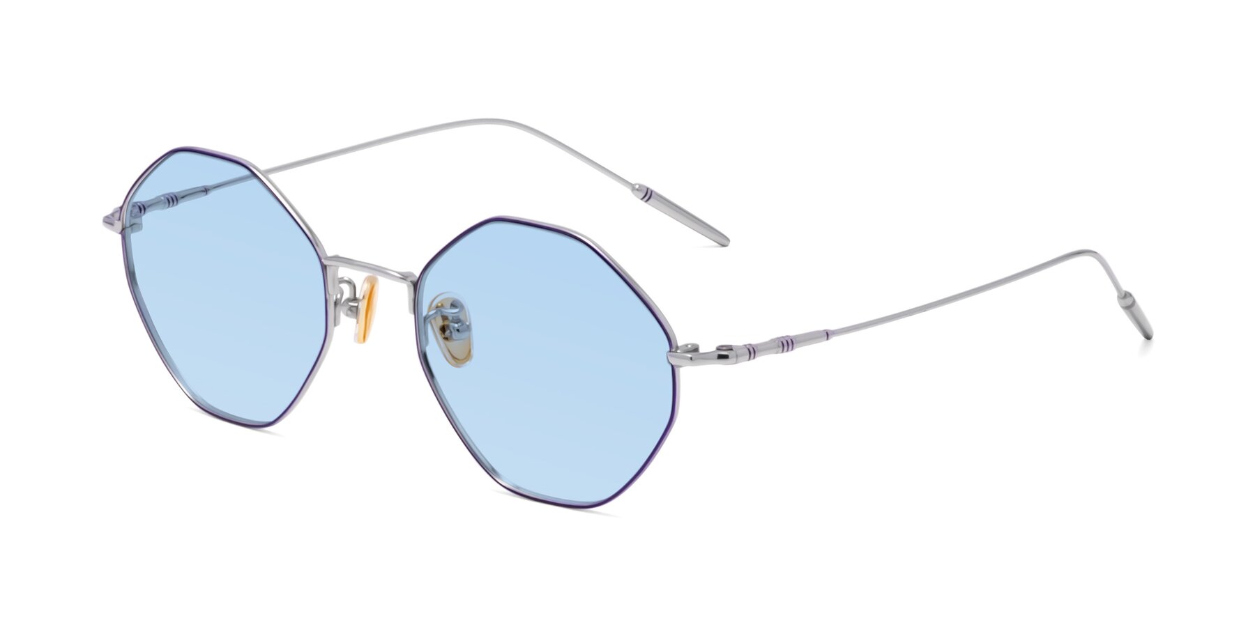 Angle of 90001 in Voilet-Silver with Light Blue Tinted Lenses