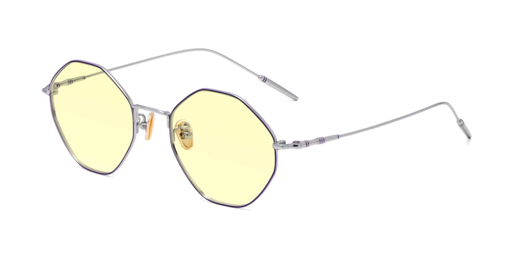 Angle of 90001 in Voilet-Silver with Light Yellow Tinted Lenses