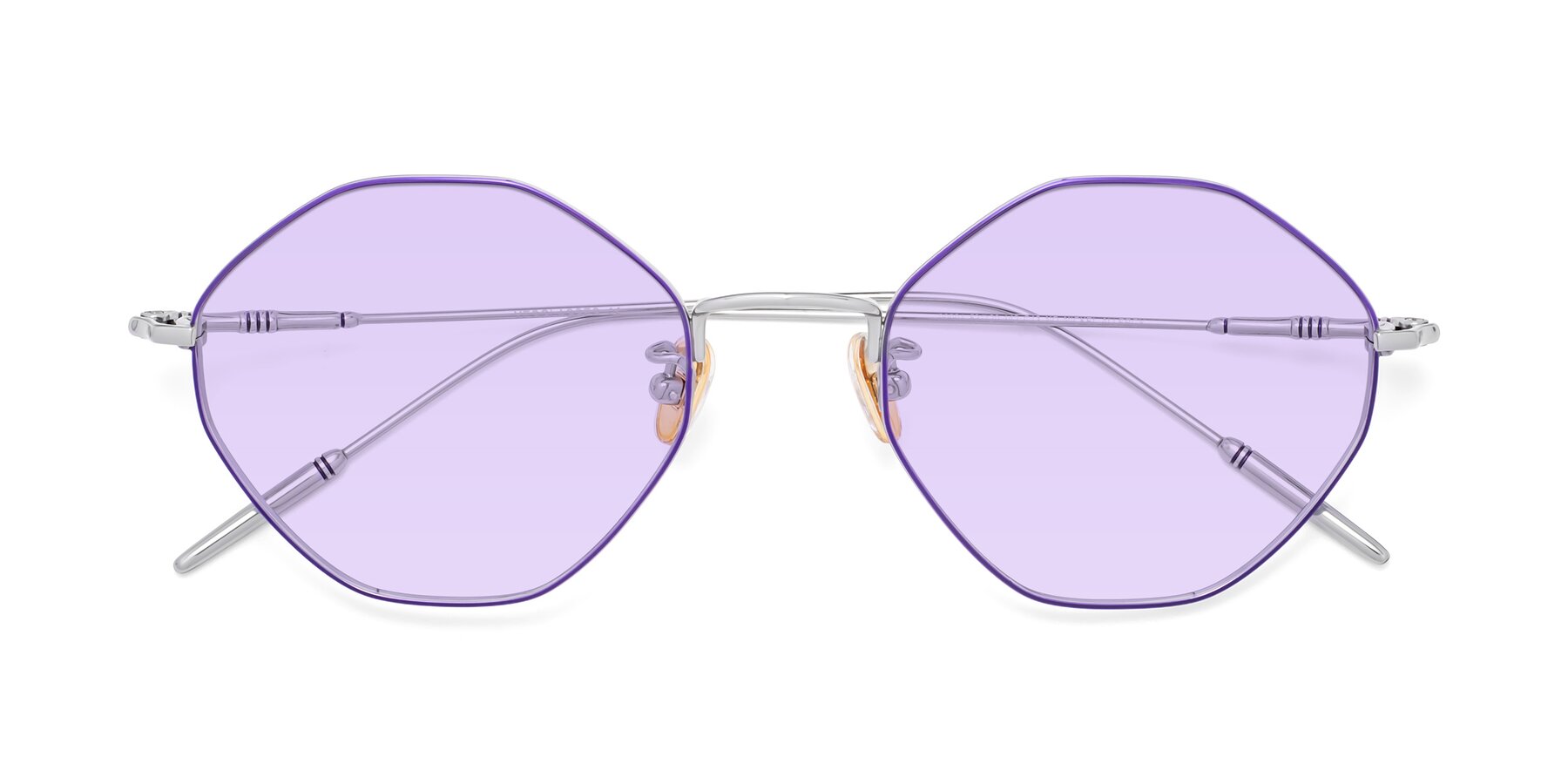 Folded Front of 90001 in Voilet-Silver with Light Purple Tinted Lenses