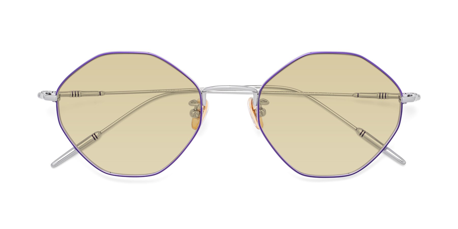 Folded Front of 90001 in Voilet-Silver with Light Champagne Tinted Lenses