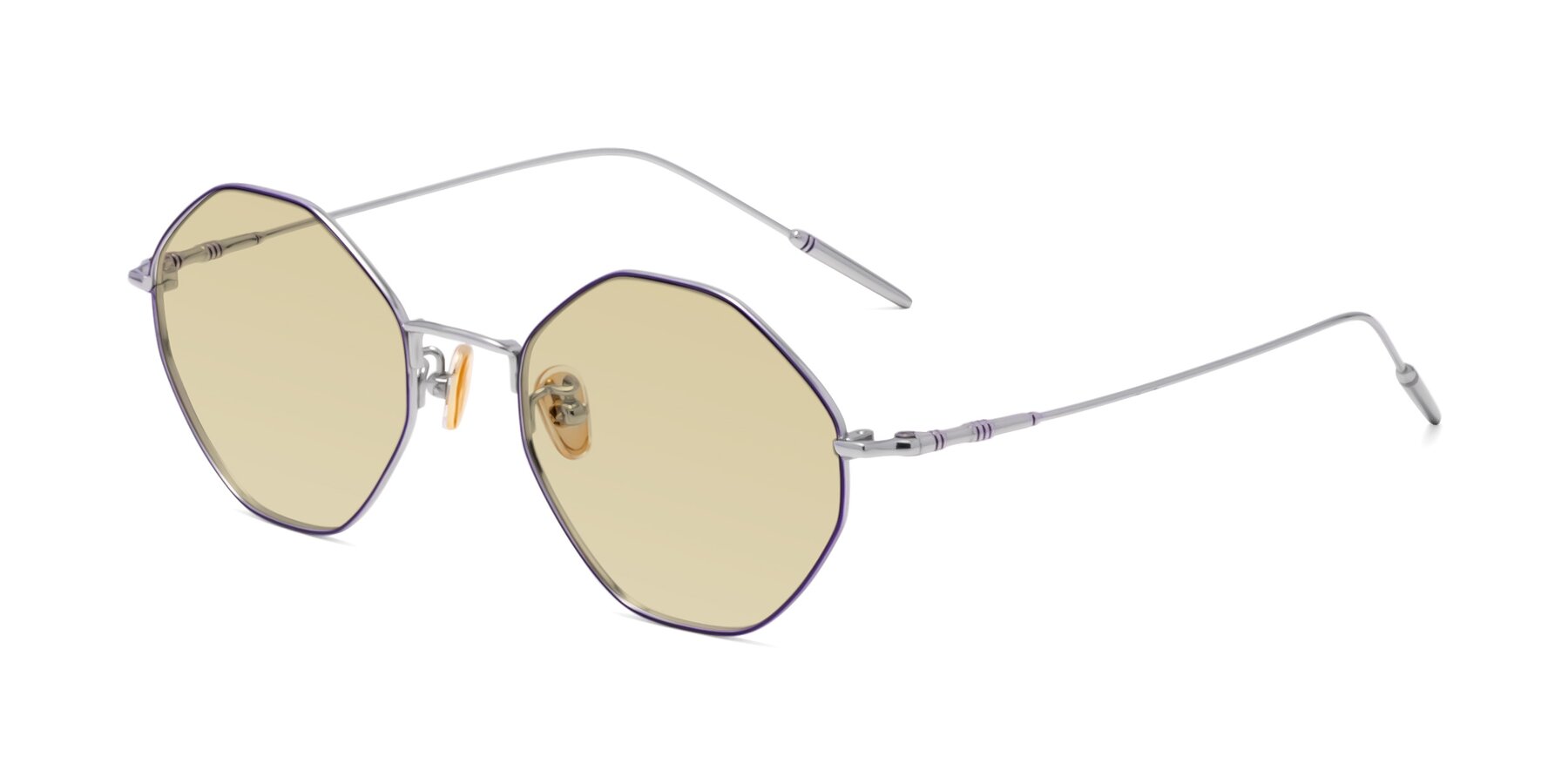 Angle of 90001 in Voilet-Silver with Light Champagne Tinted Lenses