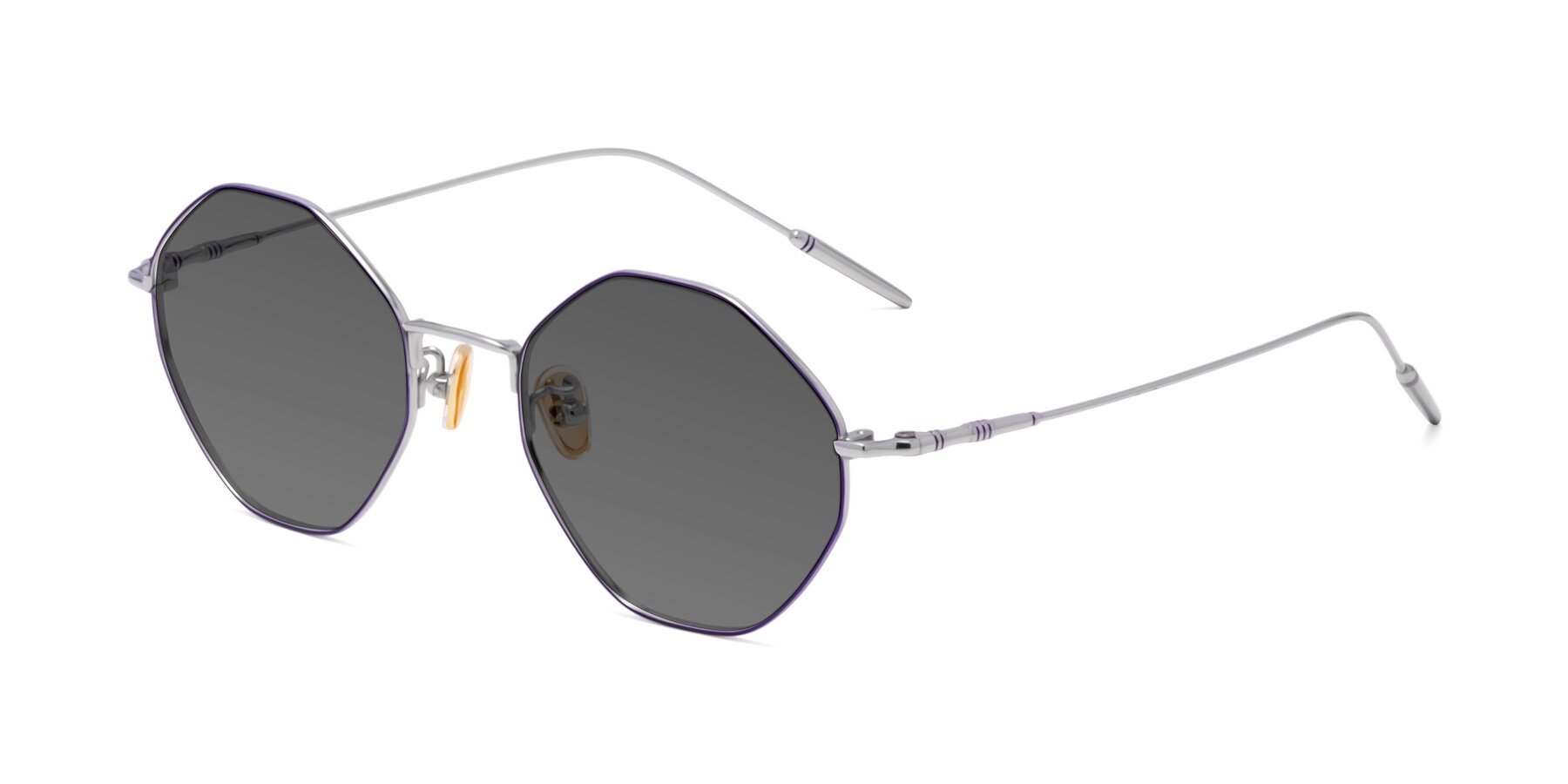 Angle of 90001 in Voilet-Silver with Medium Gray Tinted Lenses