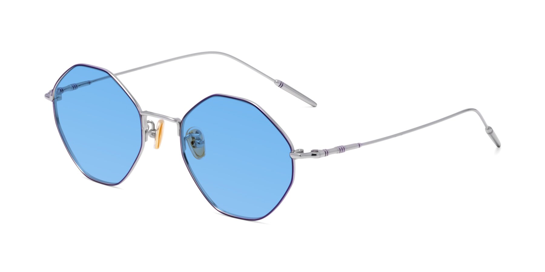 Angle of 90001 in Voilet-Silver with Medium Blue Tinted Lenses