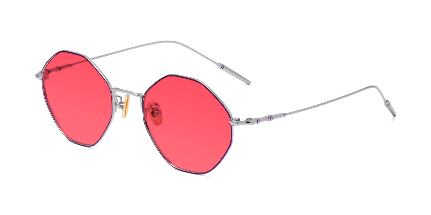 Angle of 90001 in Voilet-Silver with Red Tinted Lenses