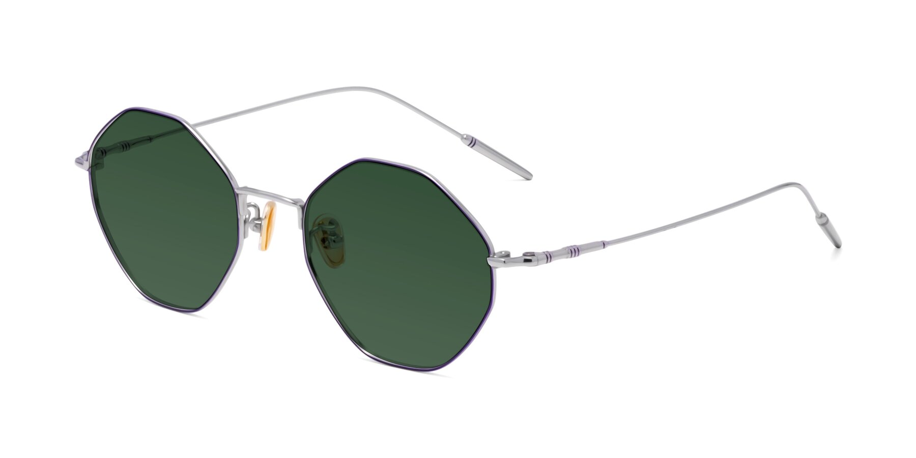 Angle of 90001 in Voilet-Silver with Green Tinted Lenses