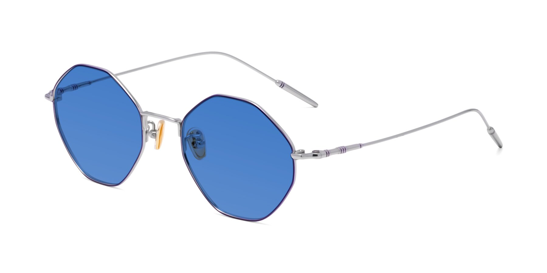 Angle of 90001 in Voilet-Silver with Blue Tinted Lenses