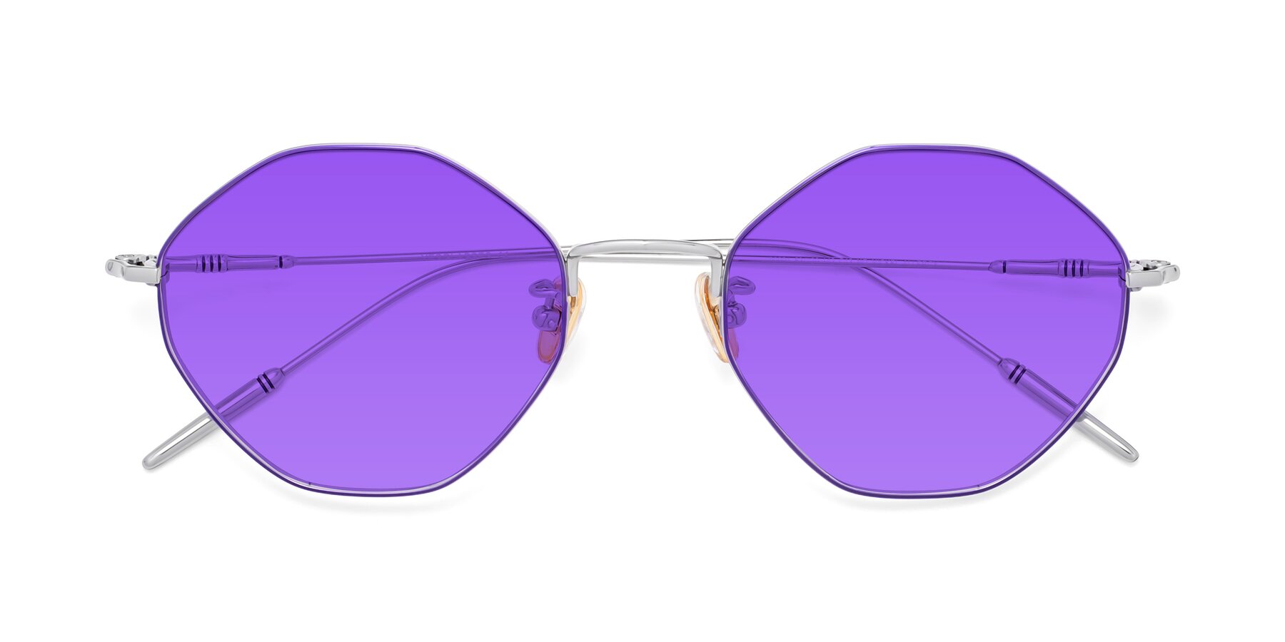 Folded Front of 90001 in Voilet-Silver with Purple Tinted Lenses
