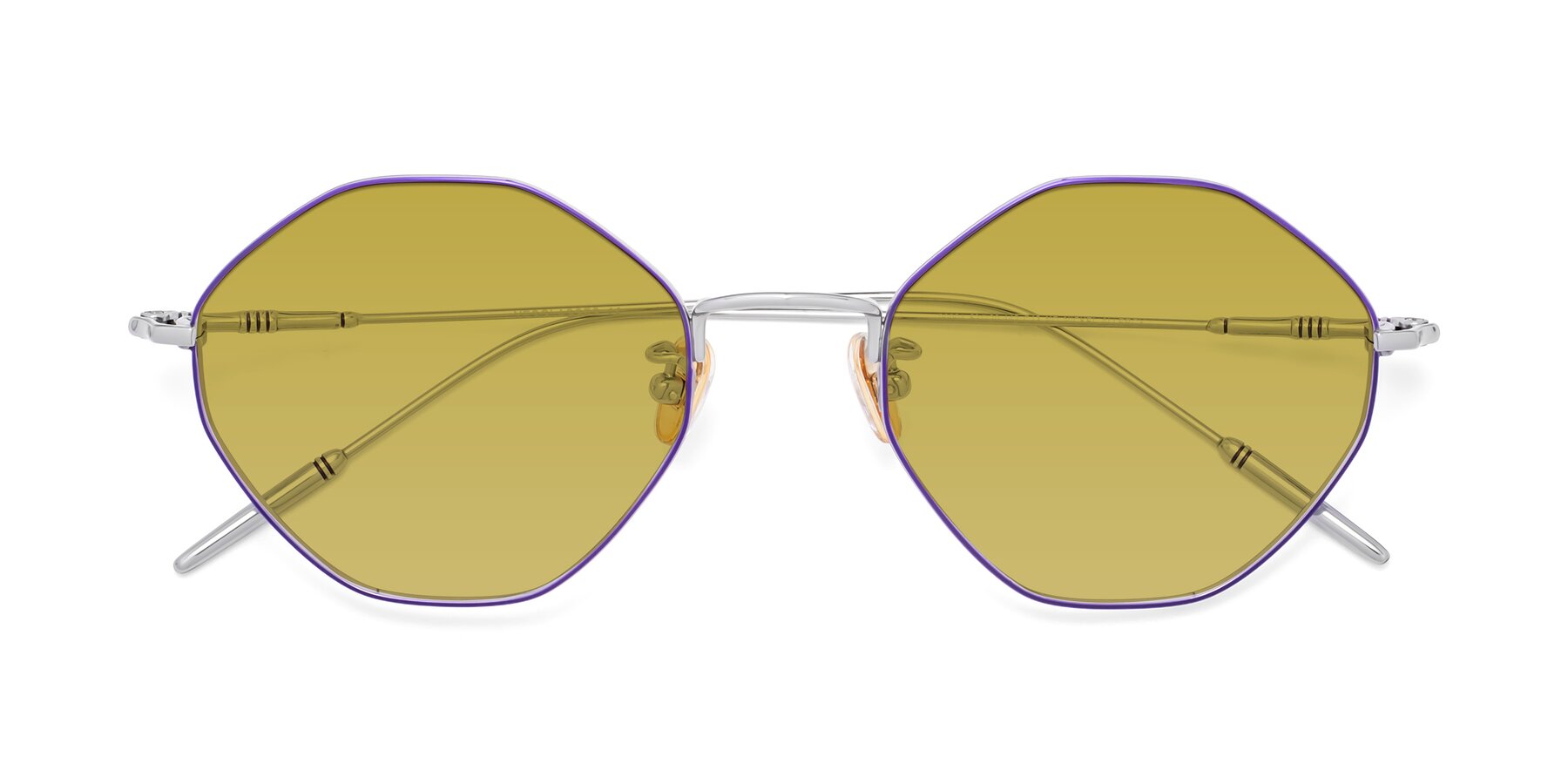 Folded Front of 90001 in Voilet-Silver with Champagne Tinted Lenses