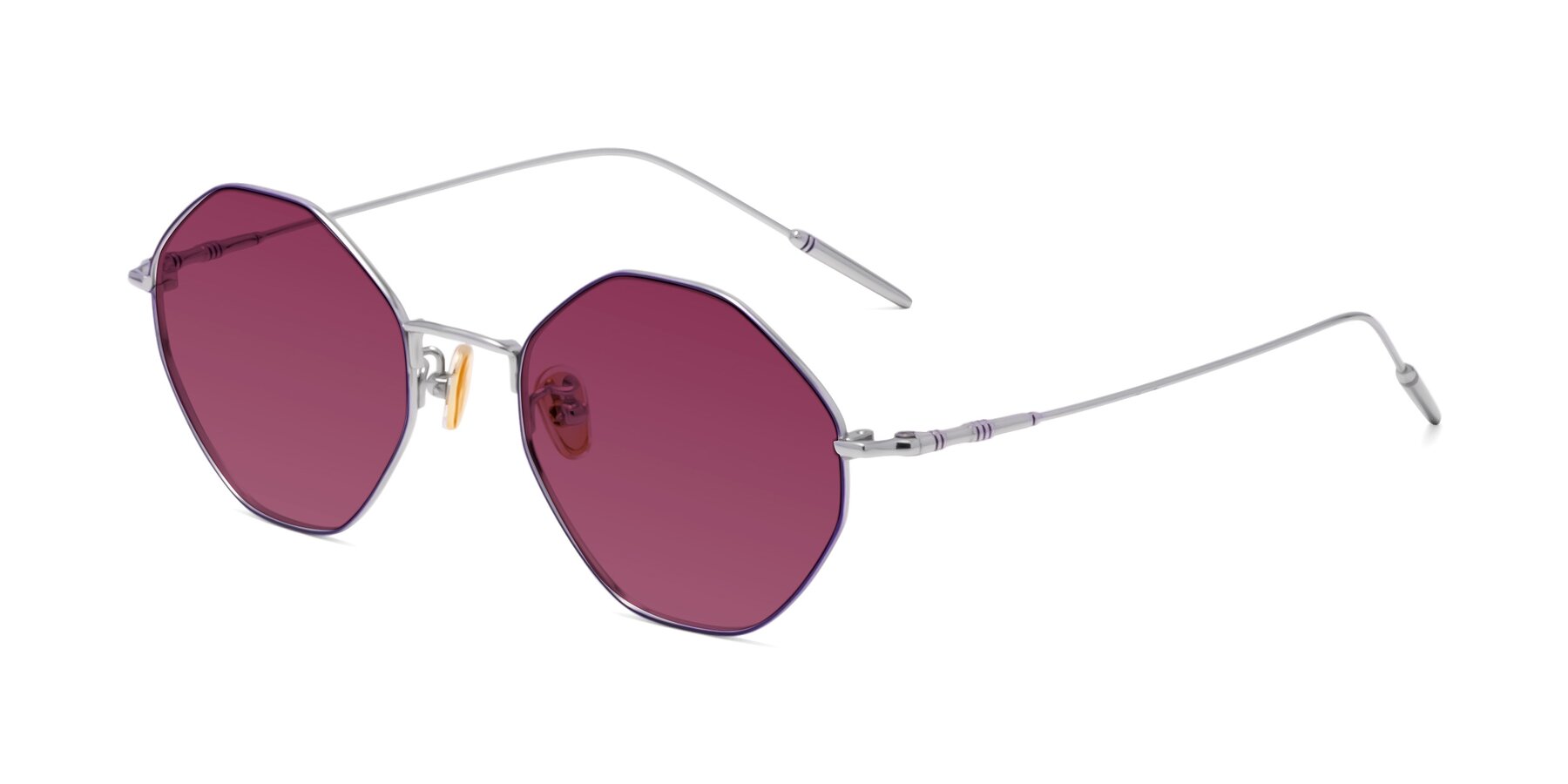 Angle of 90001 in Voilet-Silver with Wine Tinted Lenses