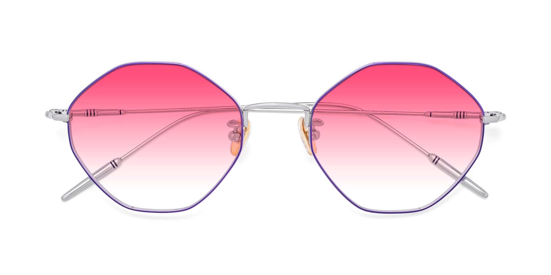 Folded Front of 90001 in Voilet-Silver with Pink Gradient Lenses