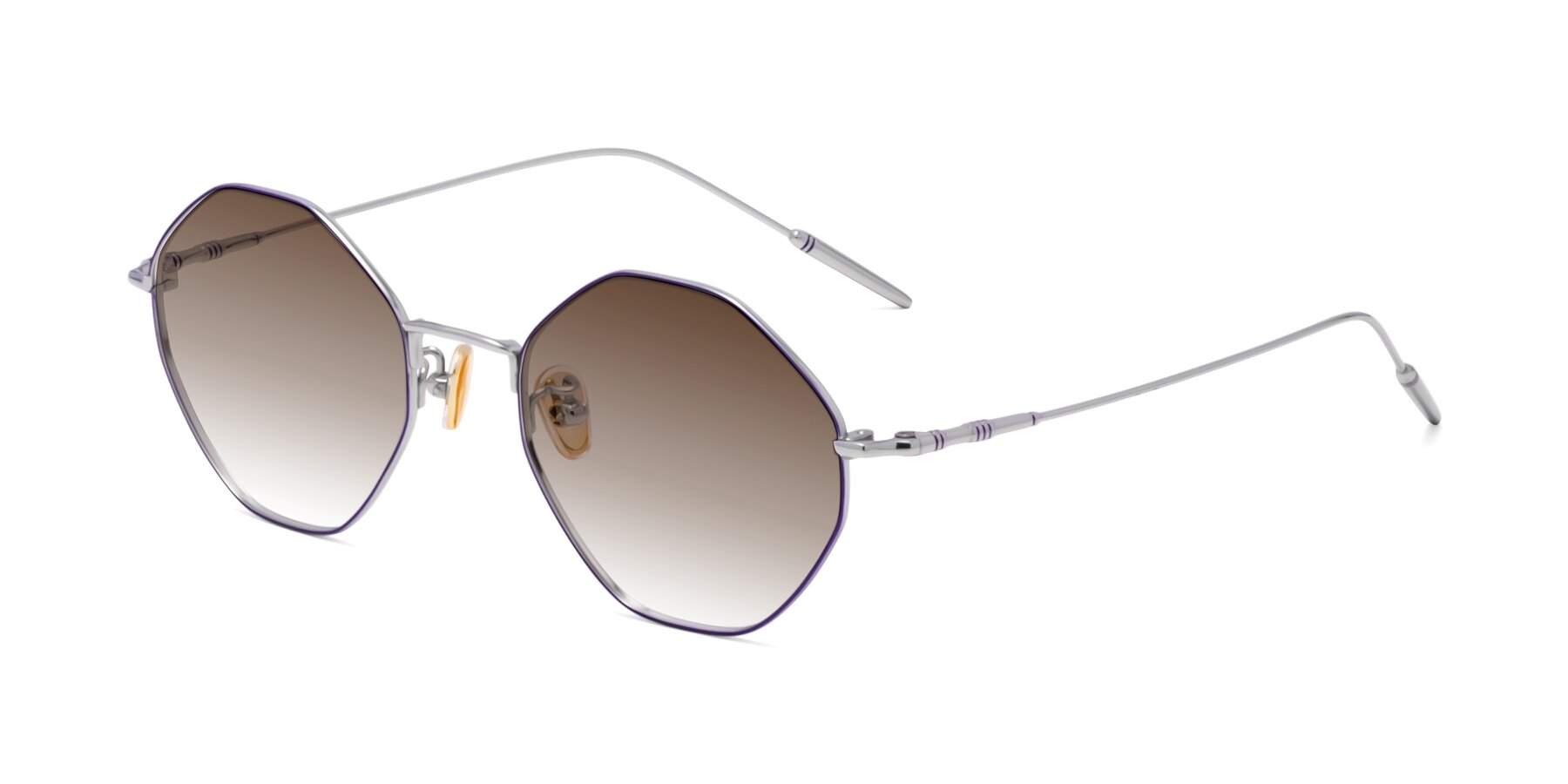 Angle of 90001 in Voilet-Silver with Brown Gradient Lenses