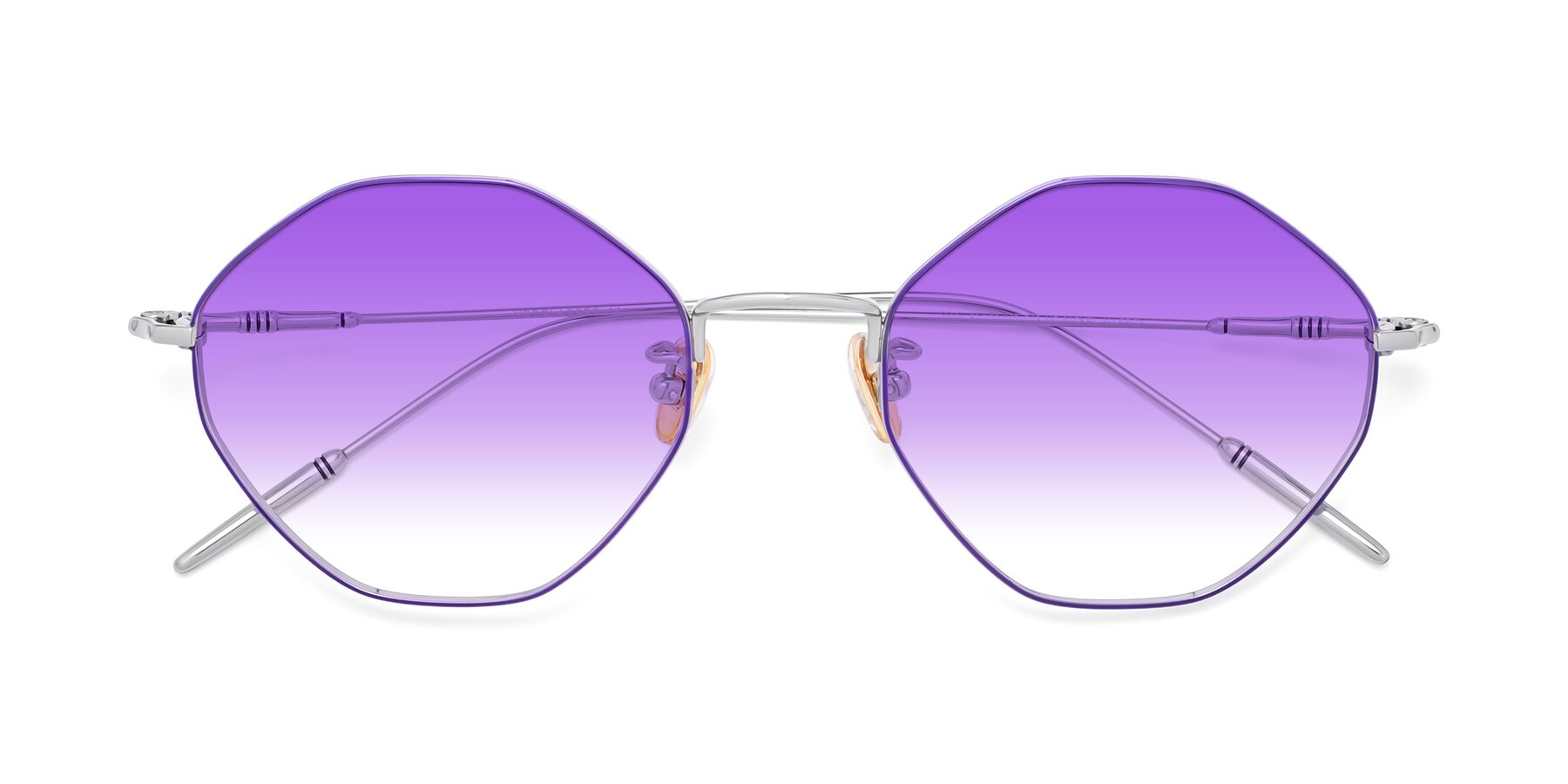Folded Front of 90001 in Voilet-Silver with Purple Gradient Lenses