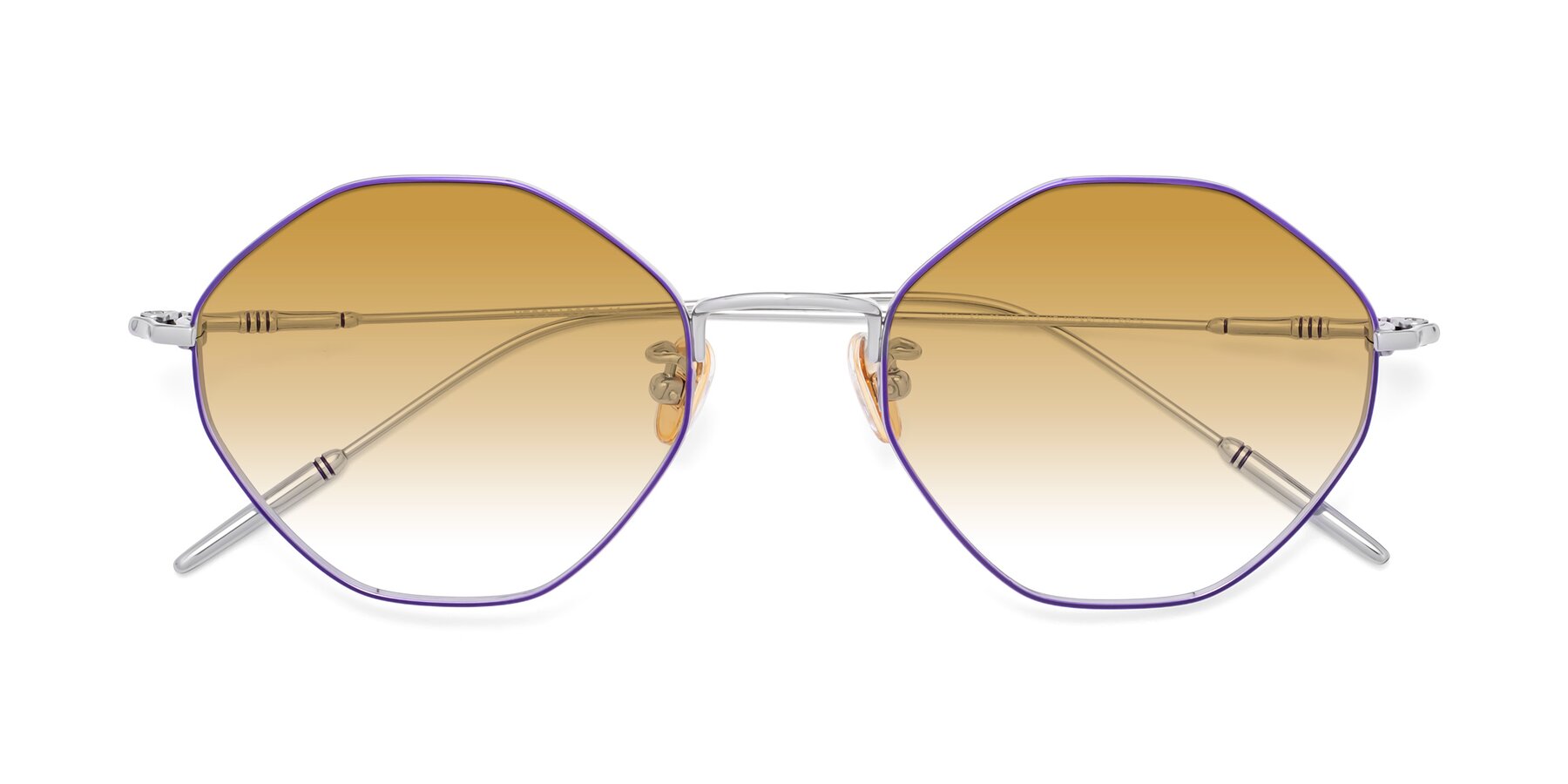 Folded Front of 90001 in Voilet-Silver with Champagne Gradient Lenses