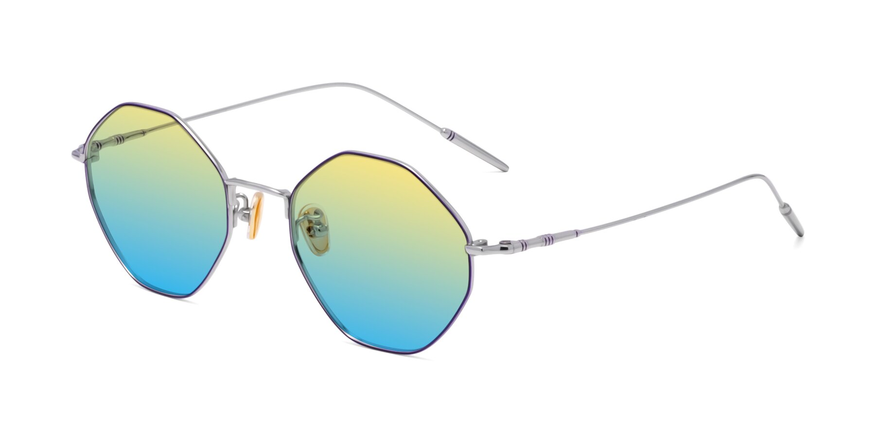 Angle of 90001 in Voilet-Silver with Yellow / Blue Gradient Lenses