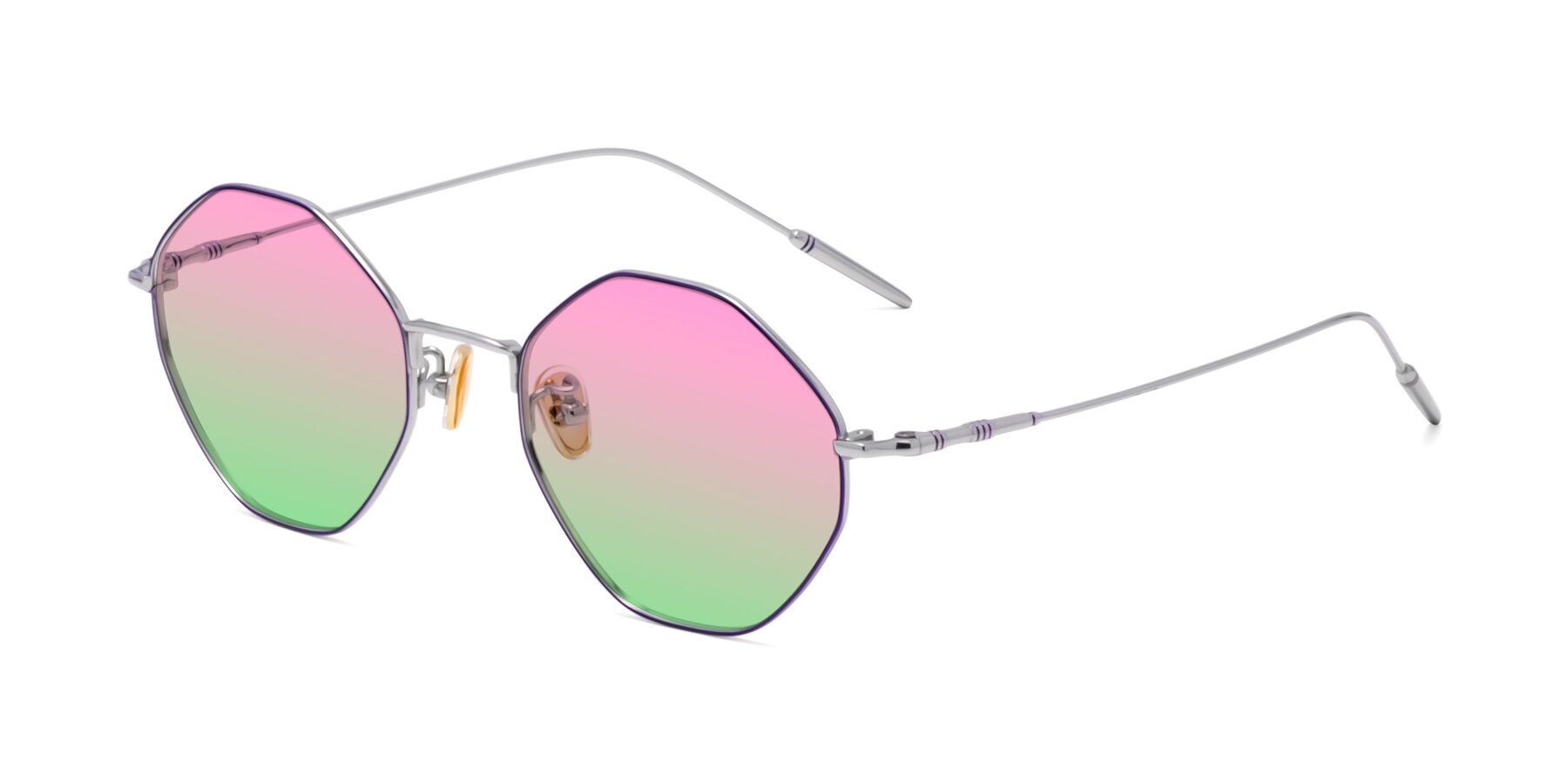 Angle of 90001 in Voilet-Silver with Pink / Green Gradient Lenses
