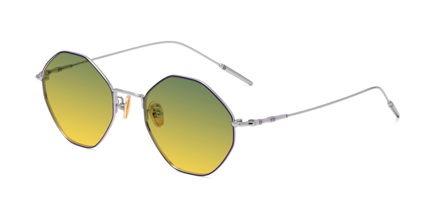 Angle of 90001 in Voilet-Silver with Green / Yellow Gradient Lenses