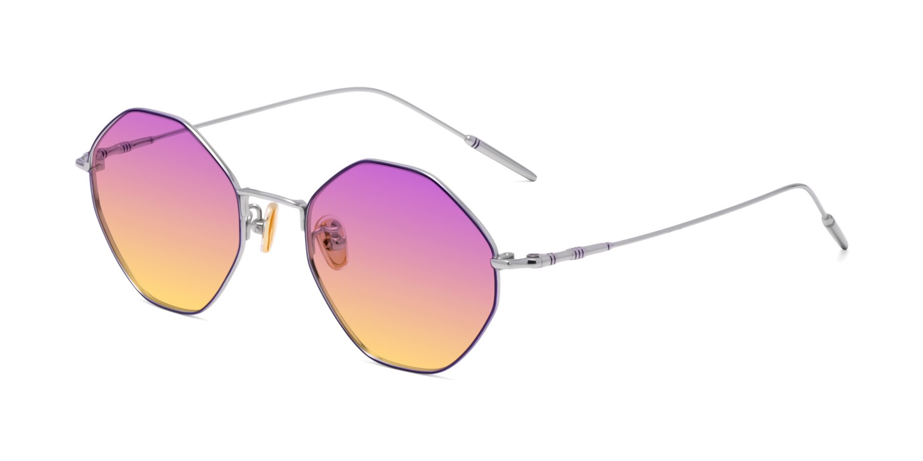 Angle of 90001 in Voilet-Silver with Purple / Yellow Gradient Lenses