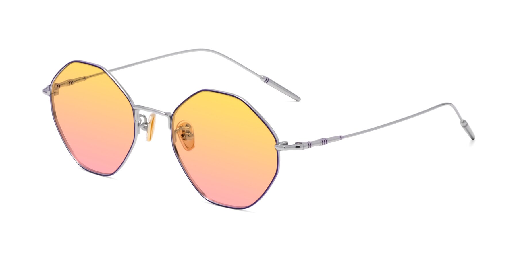 Angle of 90001 in Voilet-Silver with Yellow / Pink Gradient Lenses