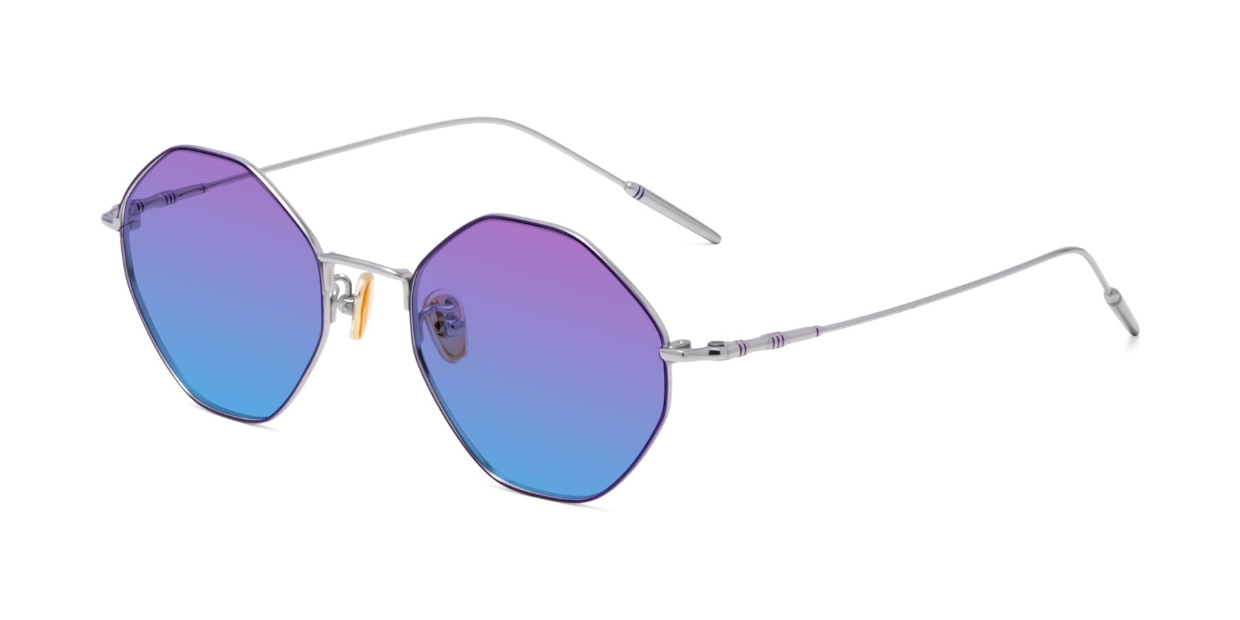 Angle of 90001 in Voilet-Silver with Purple / Blue Gradient Lenses