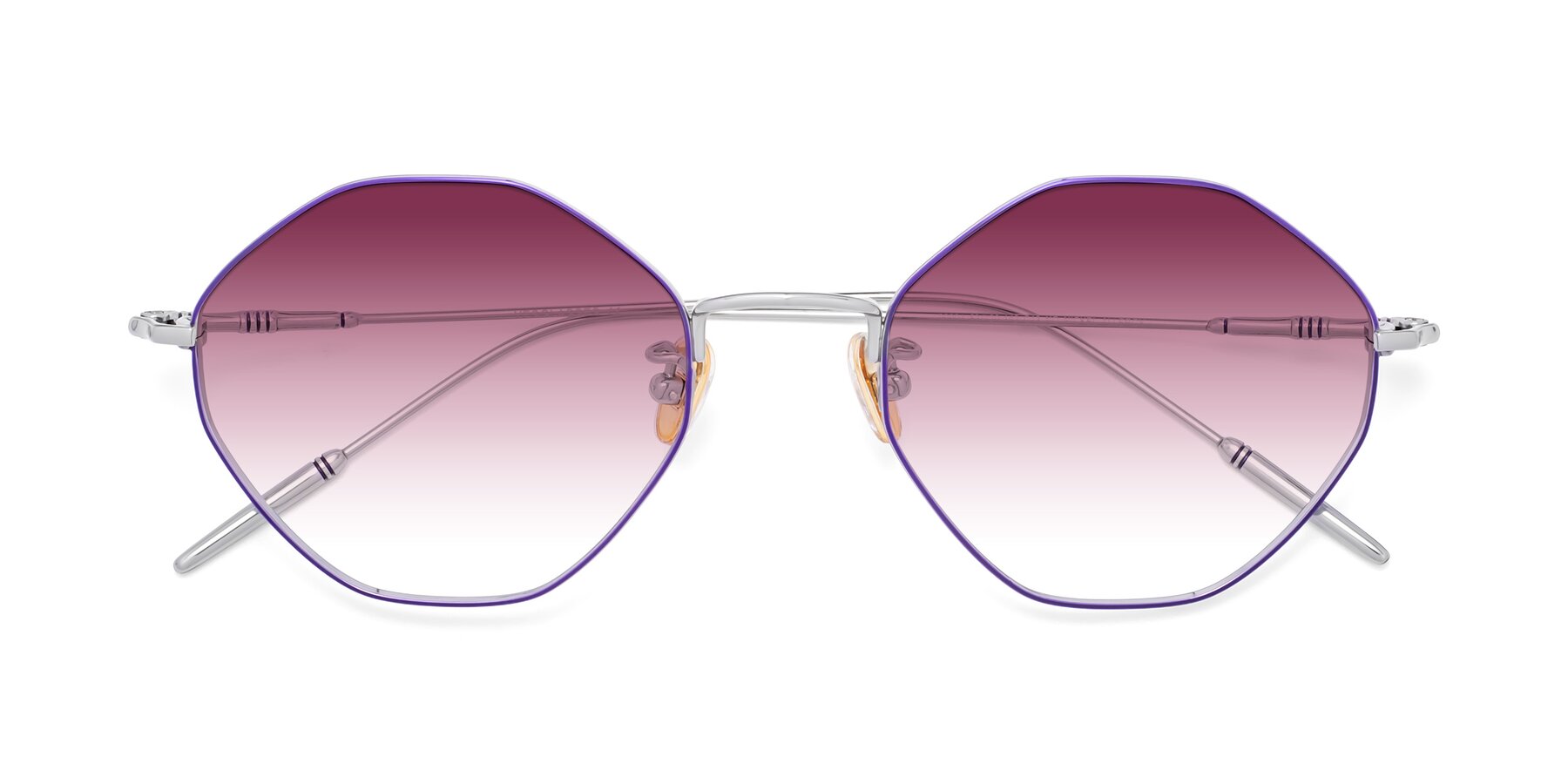 Folded Front of 90001 in Voilet-Silver with Wine Gradient Lenses