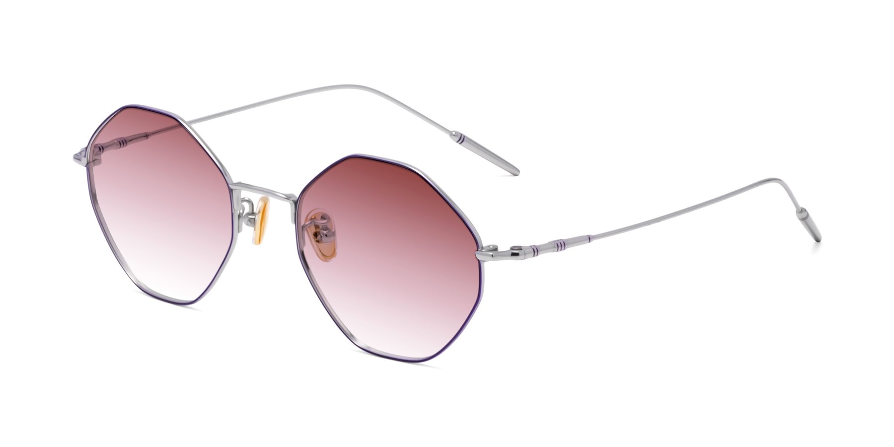 Angle of 90001 in Voilet-Silver with Garnet Gradient Lenses