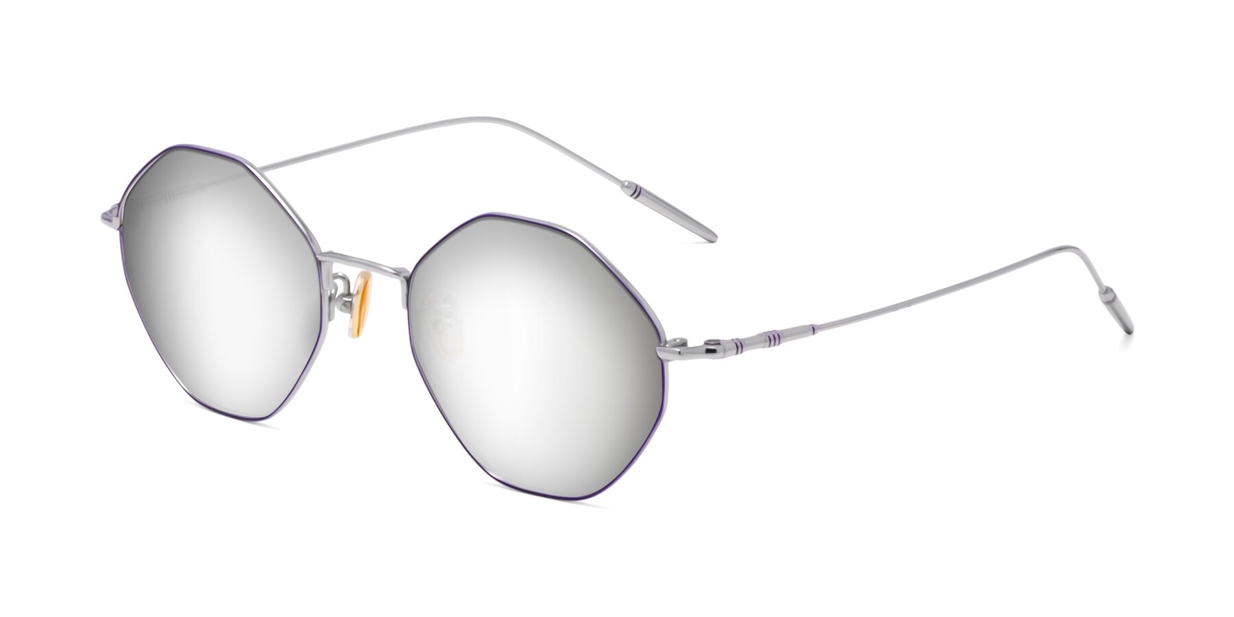 Angle of 90001 in Voilet-Silver with Silver Mirrored Lenses