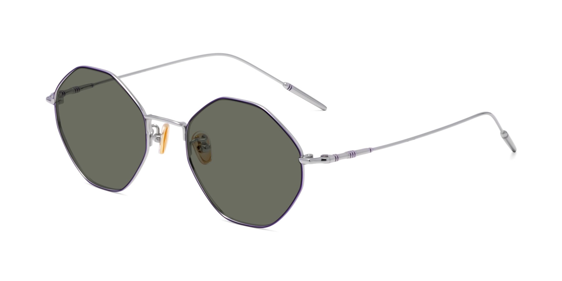 Angle of 90001 in Voilet-Silver with Gray Polarized Lenses
