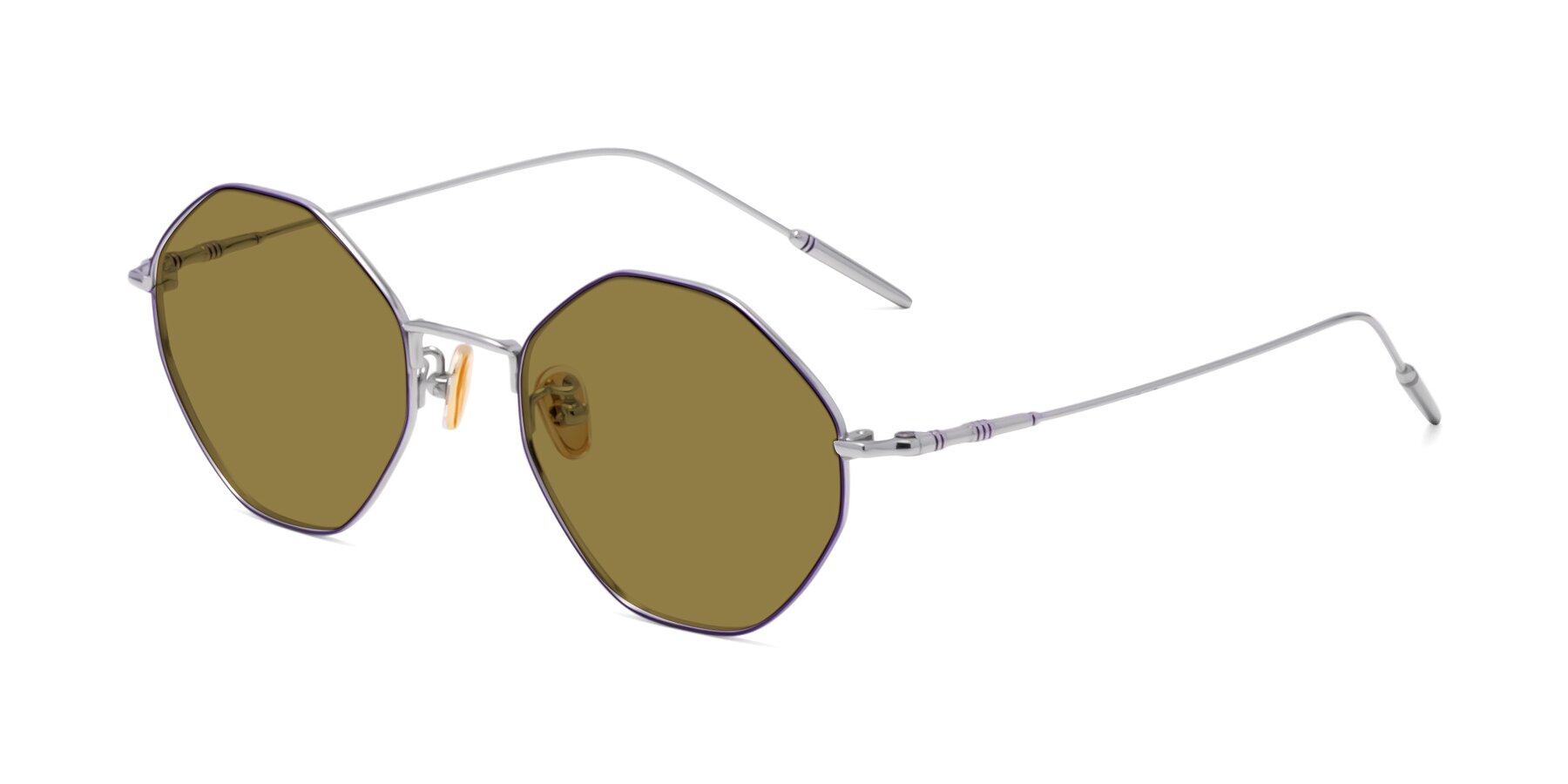 Angle of 90001 in Voilet-Silver with Brown Polarized Lenses
