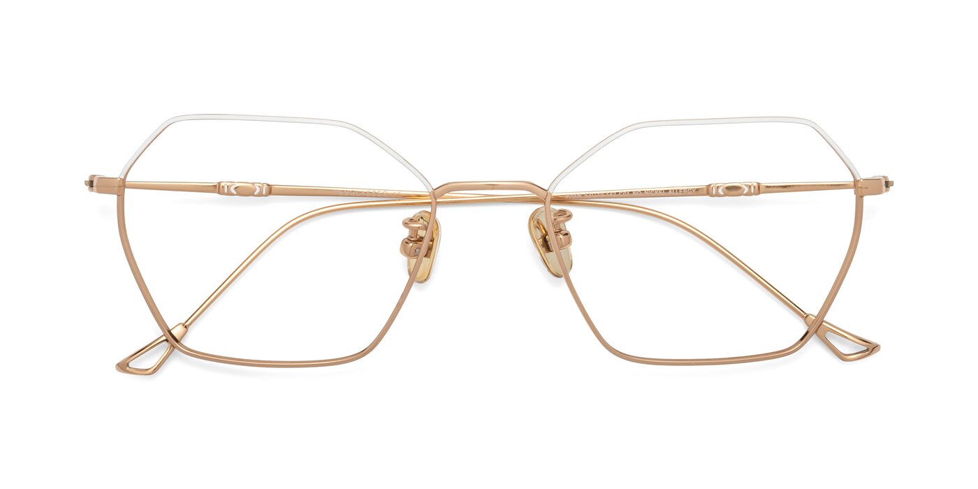 90006 - White / Gold Eyeglasses