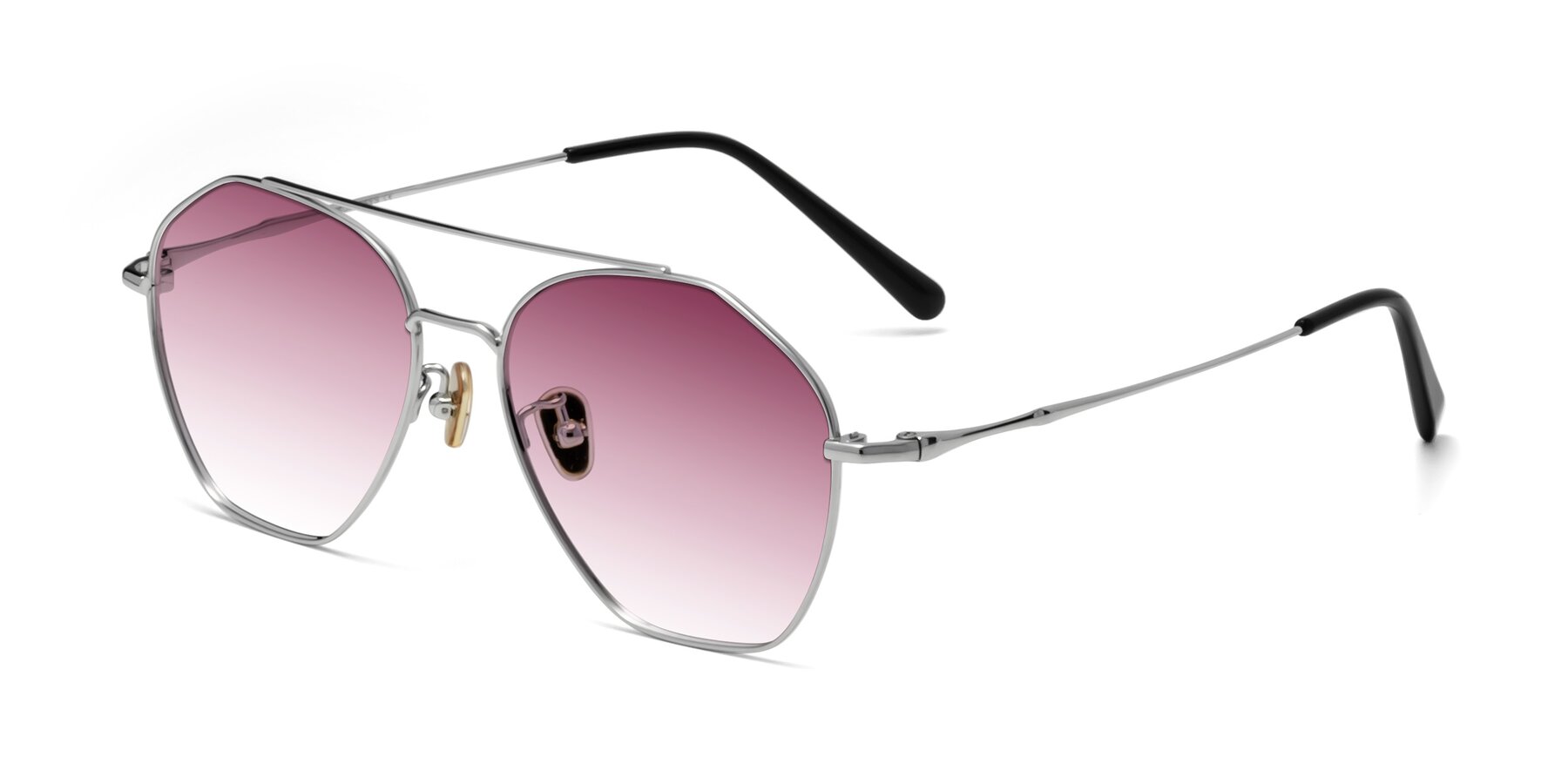 Angle of Linton in Silver with Wine Gradient Lenses