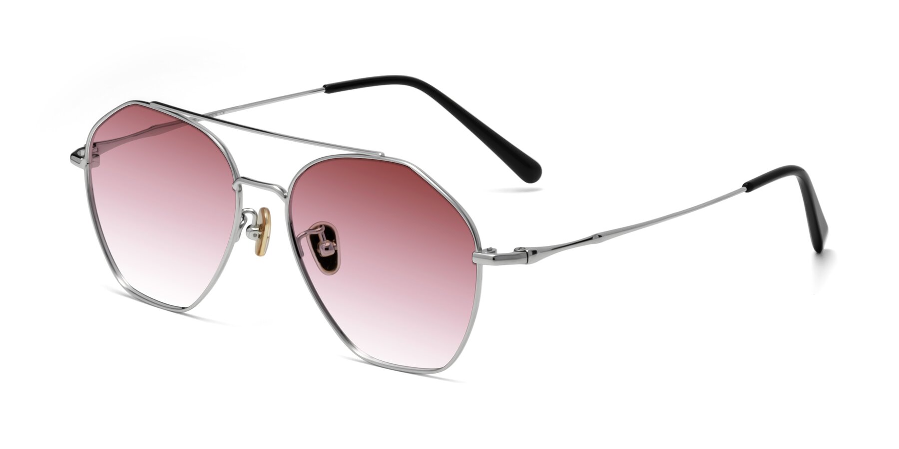 Angle of Linton in Silver with Garnet Gradient Lenses