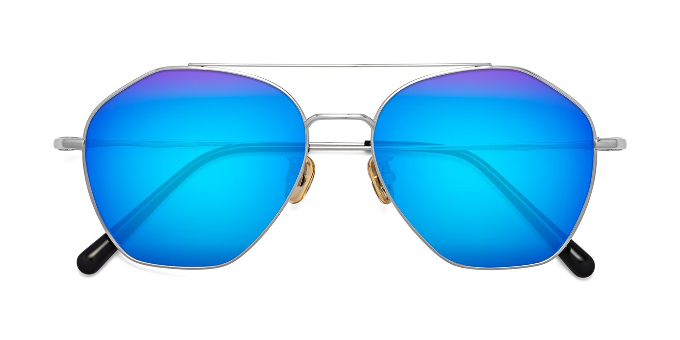 90042 - Silver Flash Mirrored Sunglasses