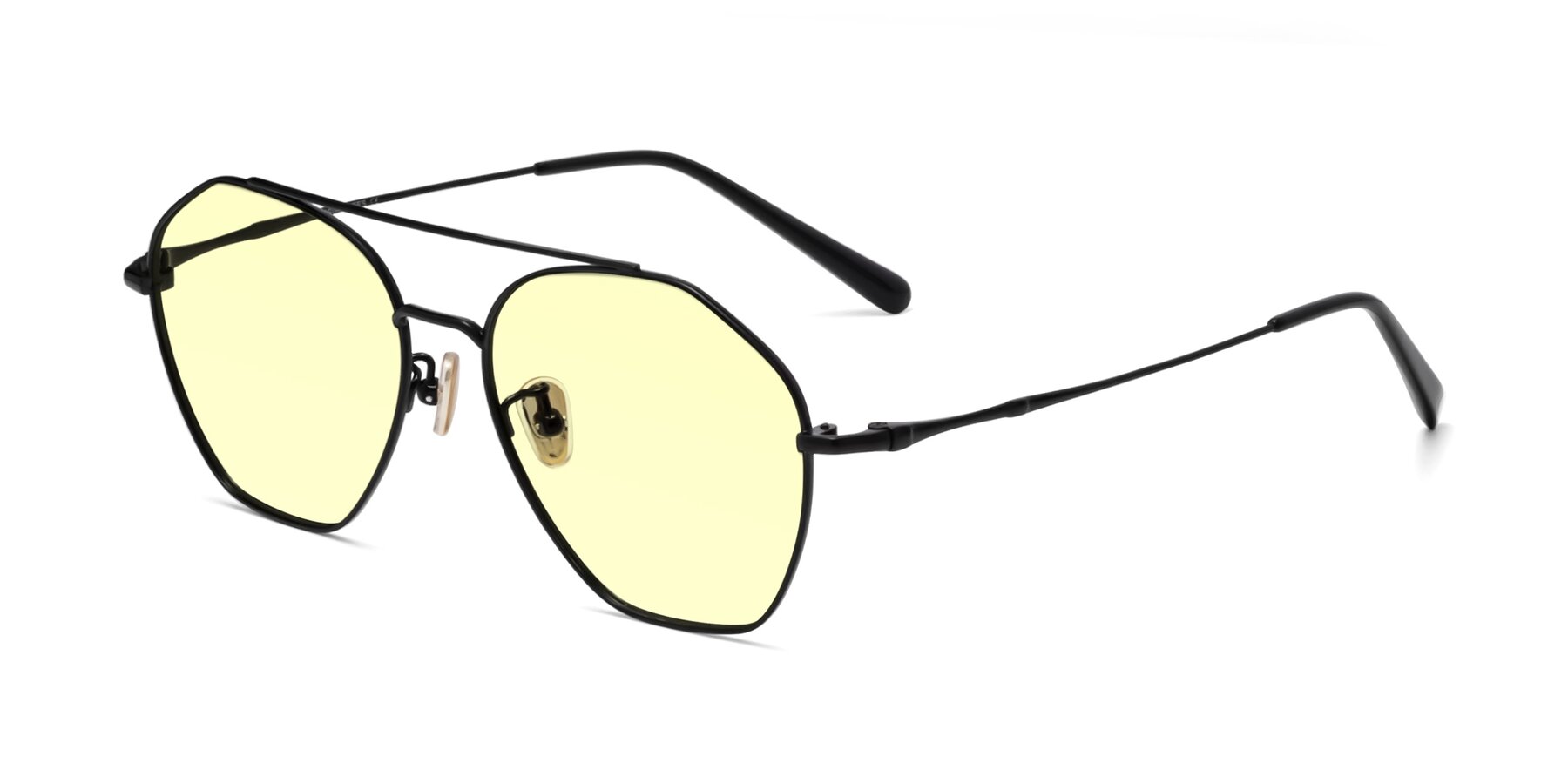Angle of 90042 in Black with Light Yellow Tinted Lenses