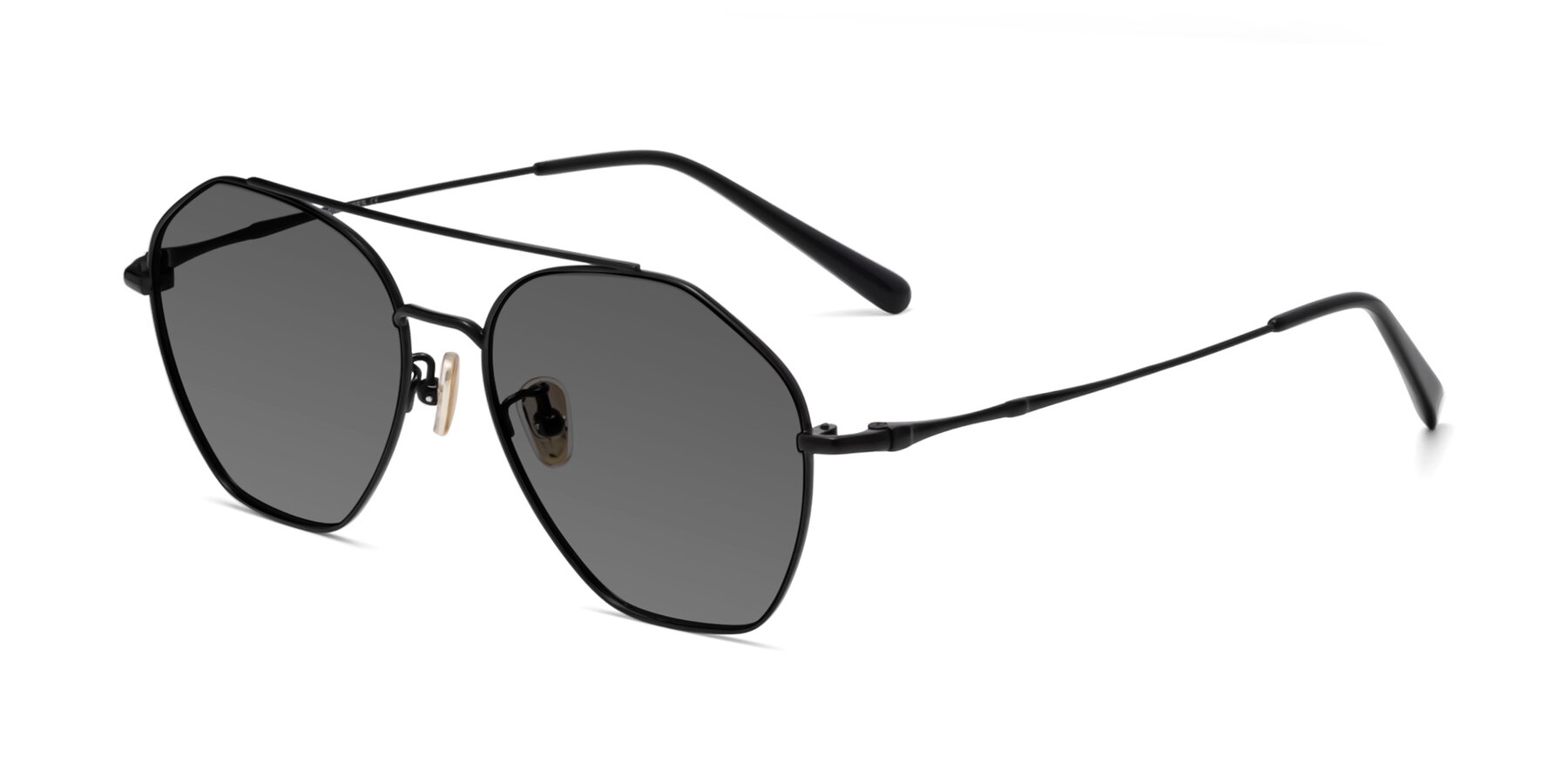 Angle of 90042 in Black with Medium Gray Tinted Lenses