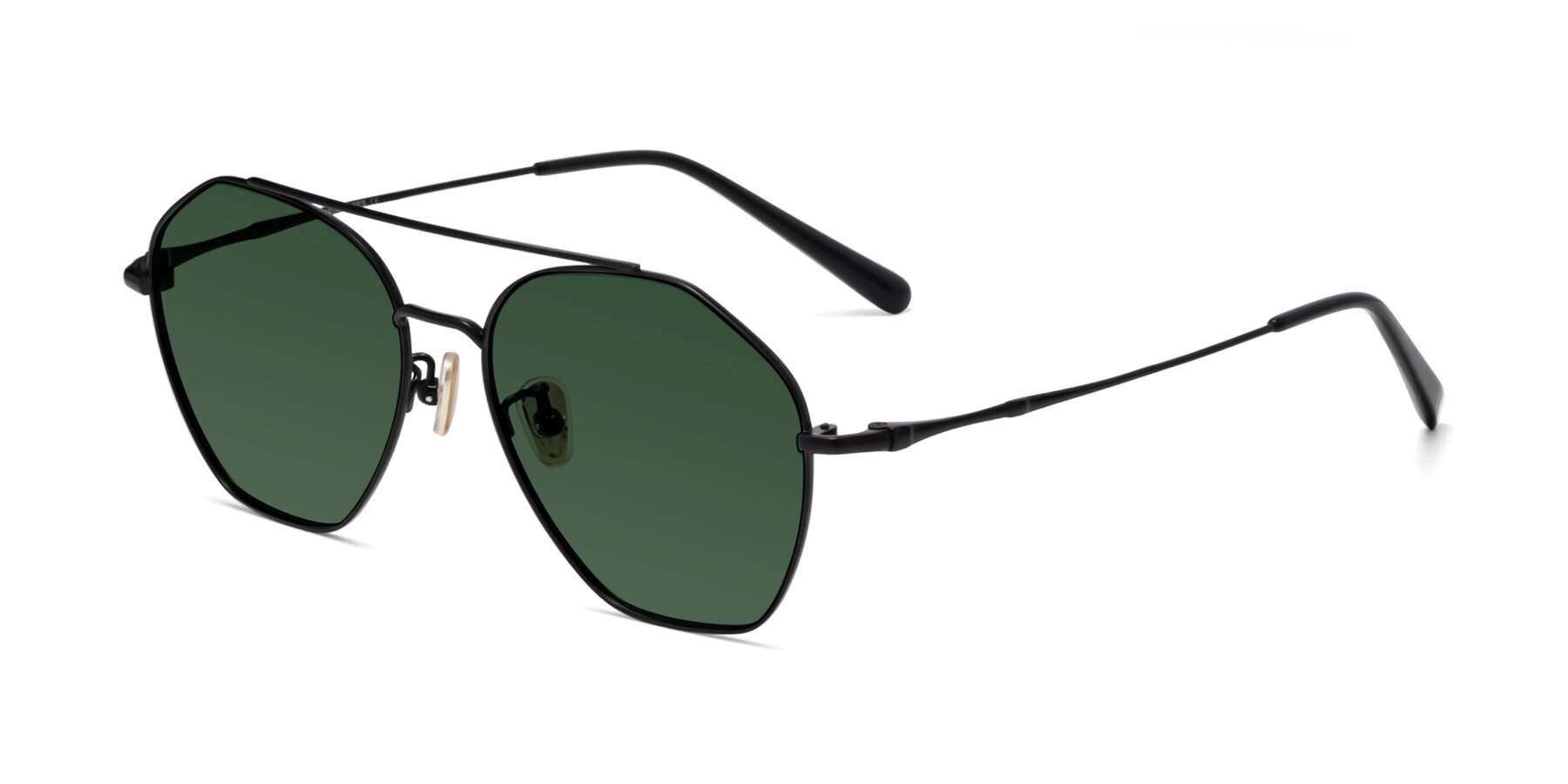 Angle of Linton in Black with Green Tinted Lenses