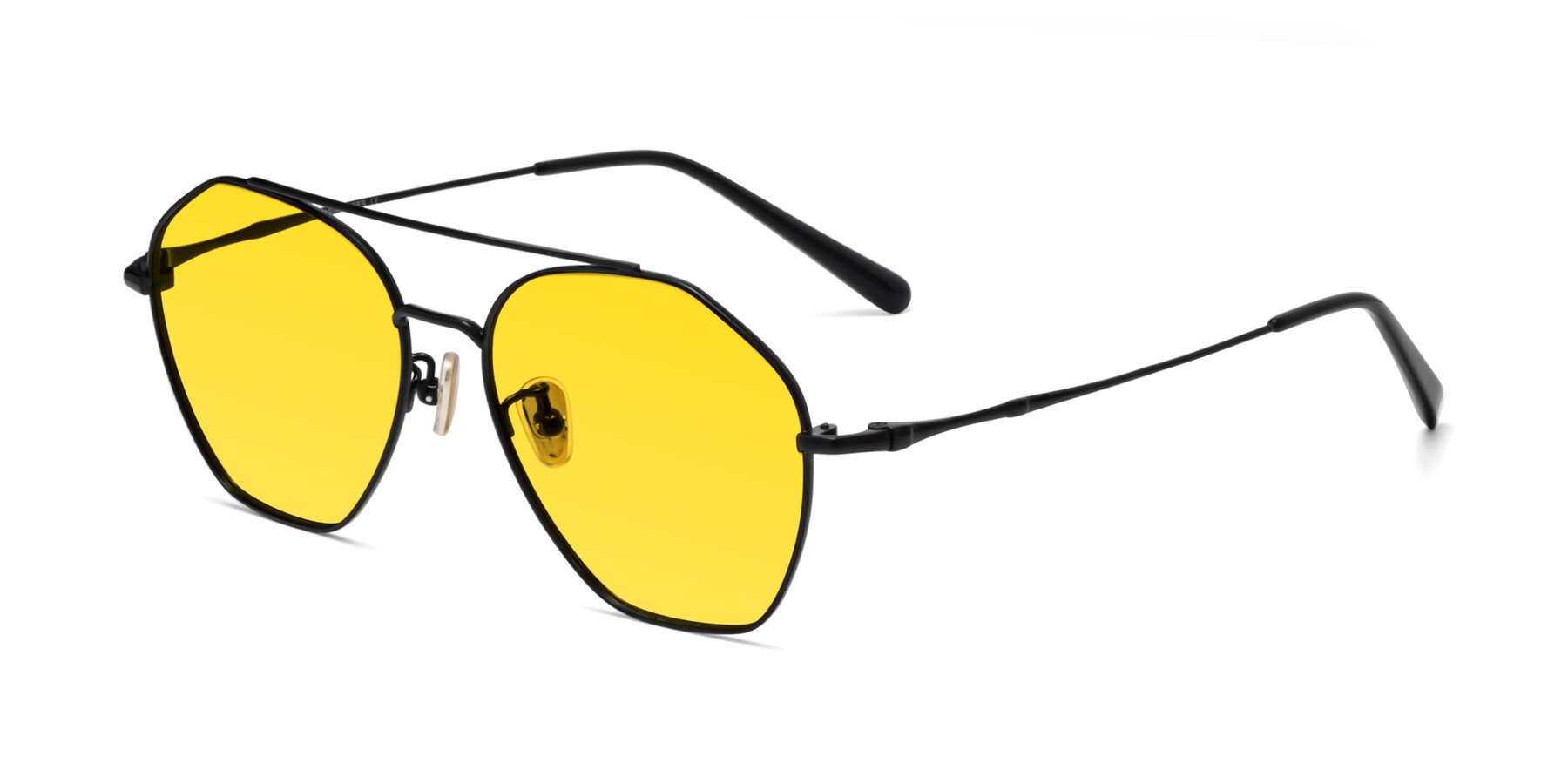 Angle of Linton in Black with Yellow Tinted Lenses