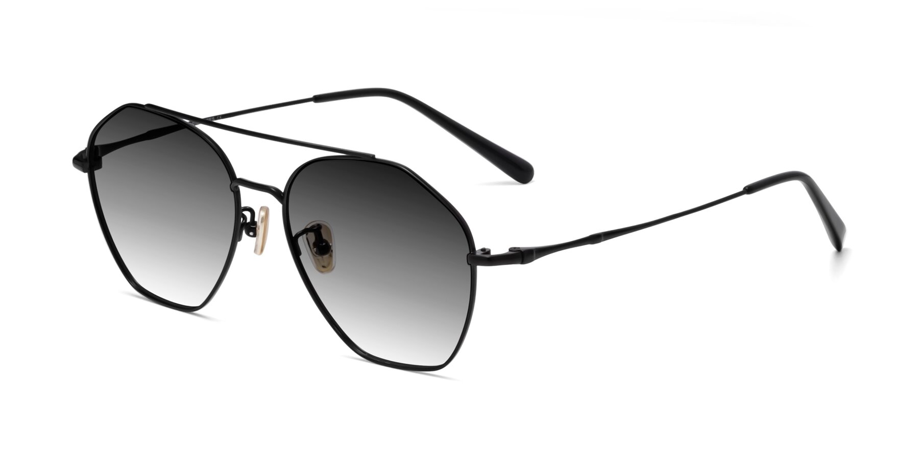 Angle of 90042 in Black with Gray Gradient Lenses